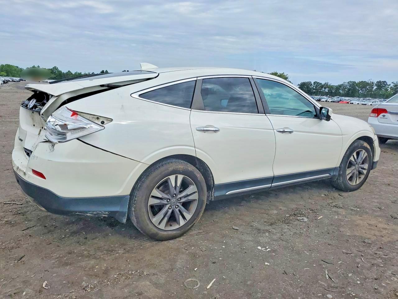 2014 Honda Crosstour Exl White vin: 5J6TF2H57EL004408