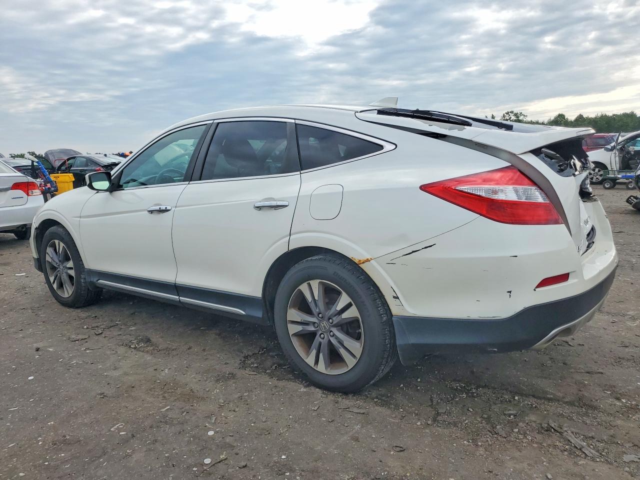 2014 Honda Crosstour Exl White vin: 5J6TF2H57EL004408
