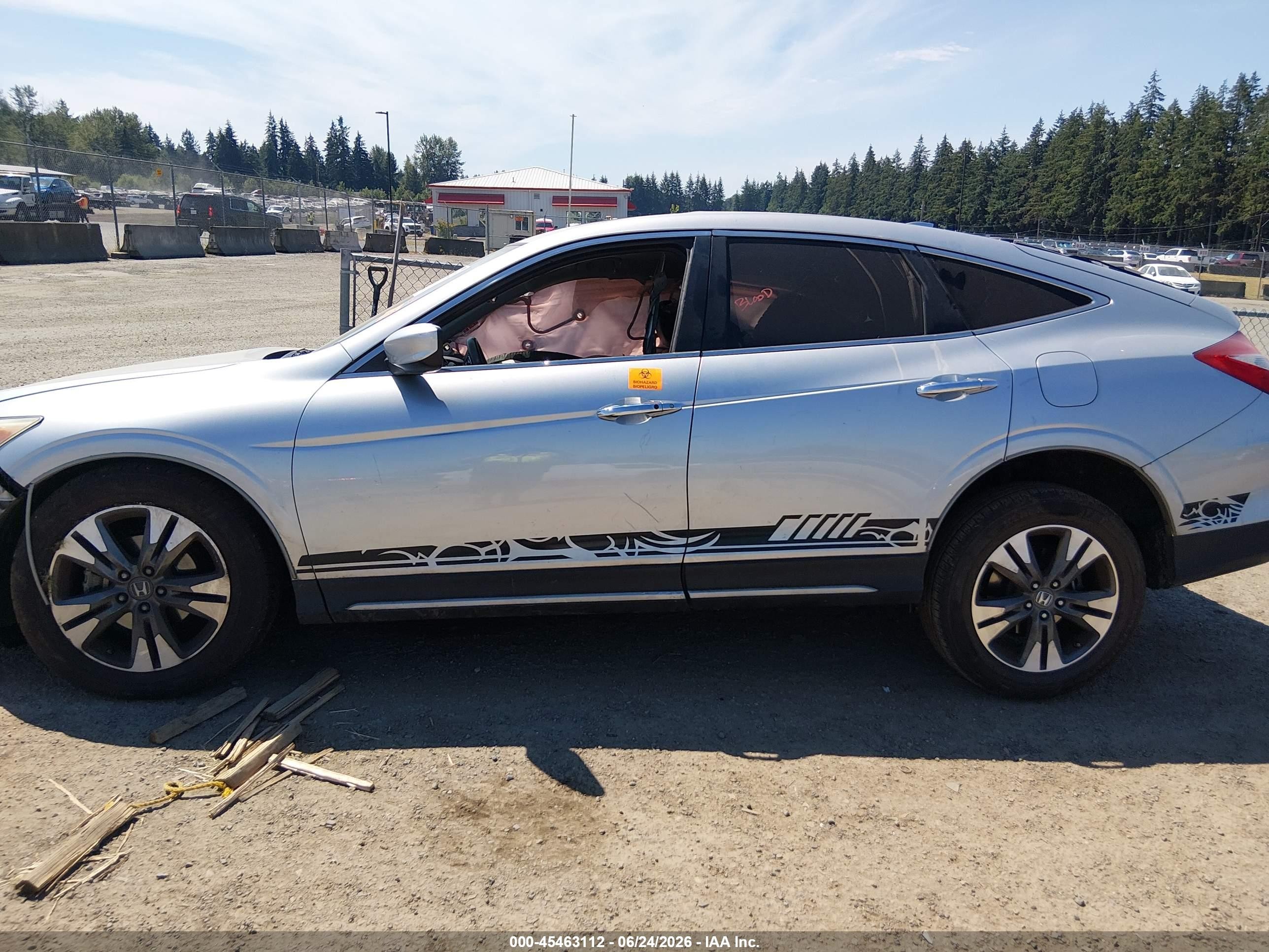 2015 Honda Crosstour Ex-l V6 Silver vin: 5J6TF2H57FL002742