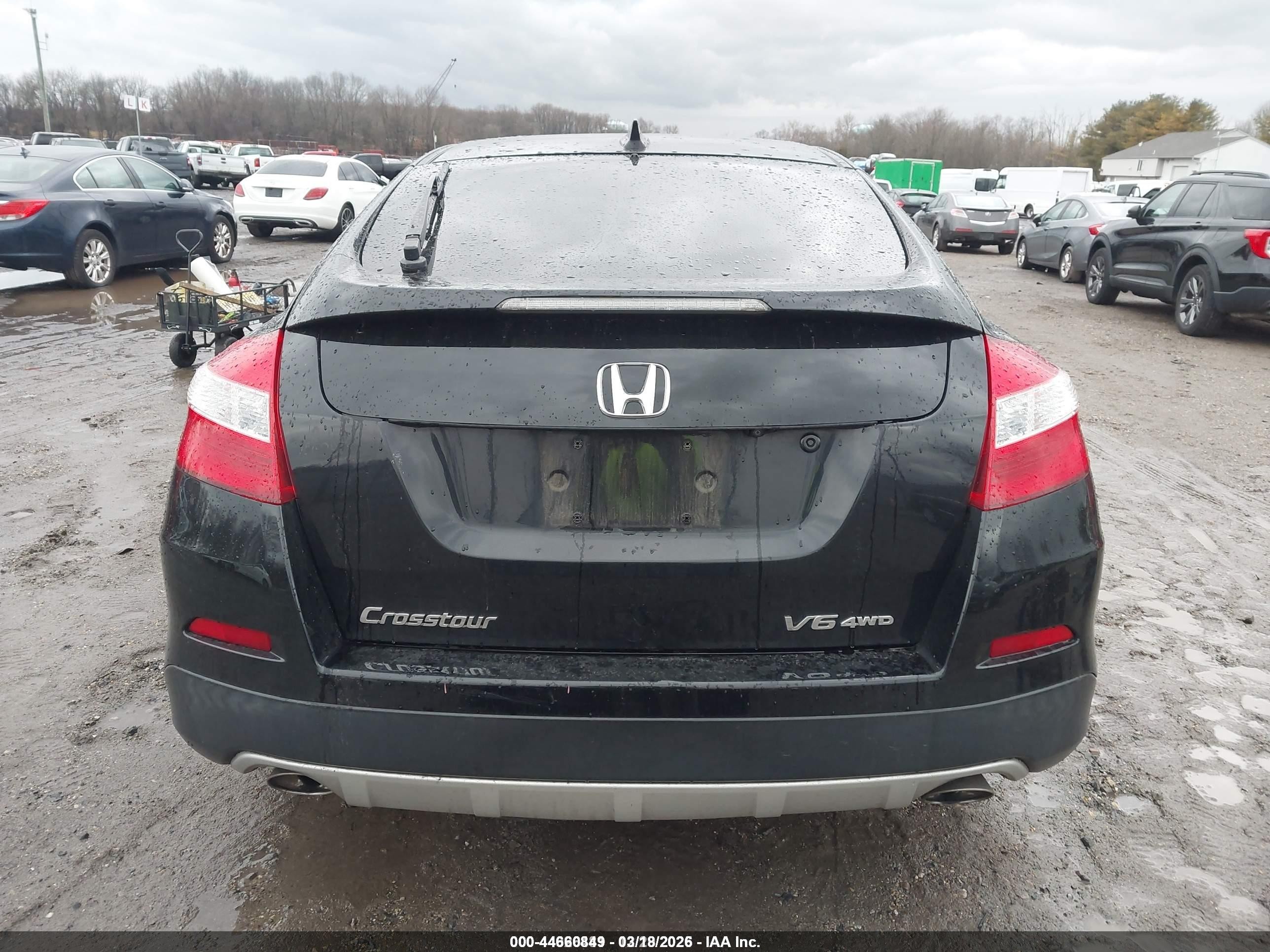 2015 Honda Crosstour Ex-l V6 Black vin: 5J6TF2H57FL002787