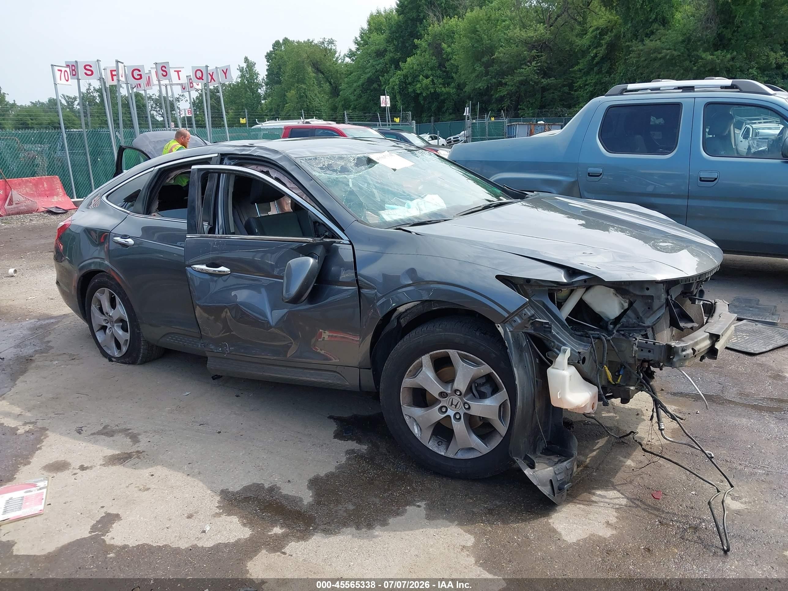 2012 Honda Crosstour Ex-l Gray vin: 5J6TF2H58CL004186
