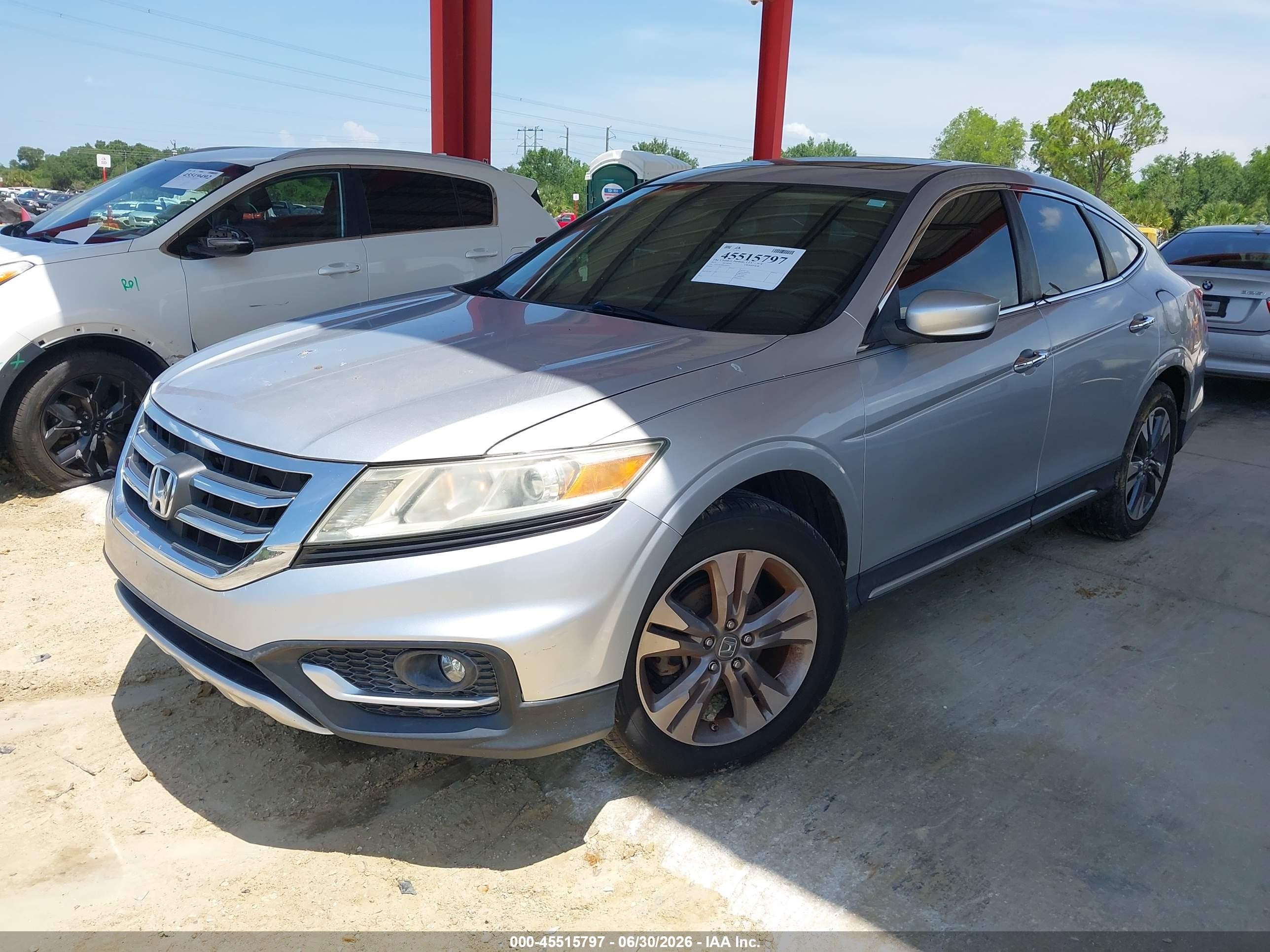 2013 Honda Crosstour Ex-l V6 Silver vin: 5J6TF2H58DL004741