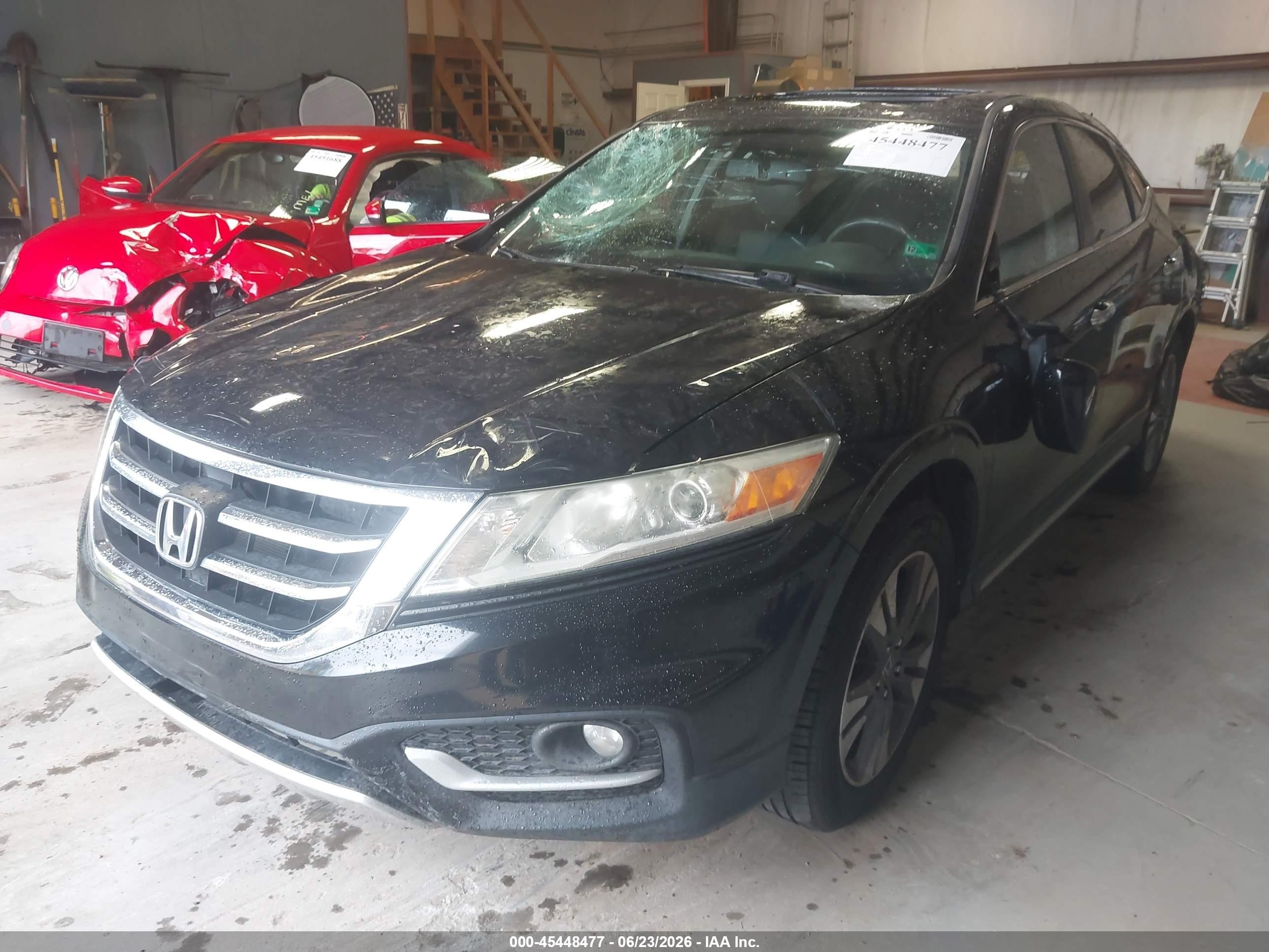 2014 Honda Crosstour Ex-l V6 Black vin: 5J6TF2H58EL002523