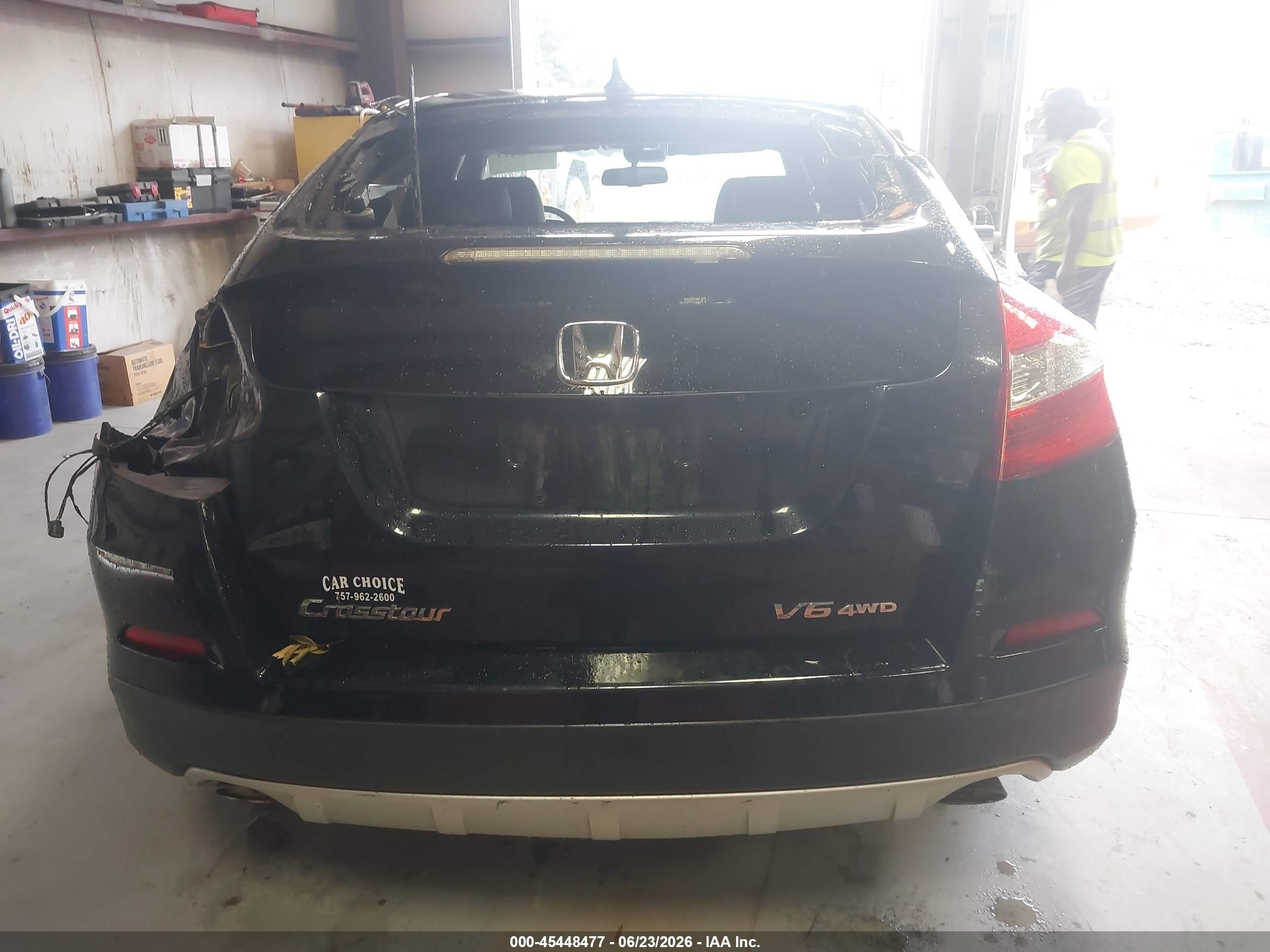 2014 Honda Crosstour Ex-l V6 Black vin: 5J6TF2H58EL002523