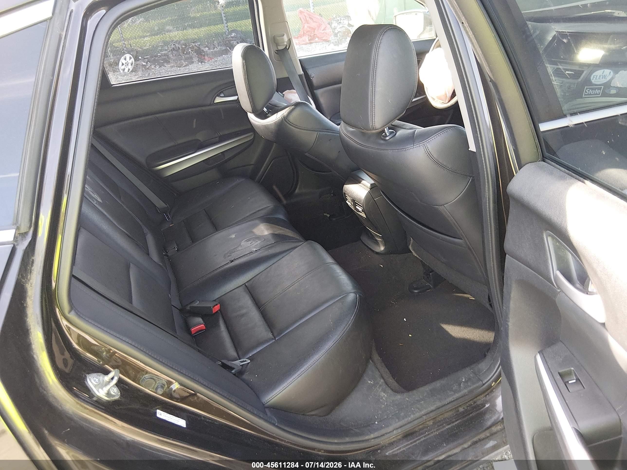 2014 Honda Crosstour Ex-l V6 Black vin: 5J6TF2H58EL003784