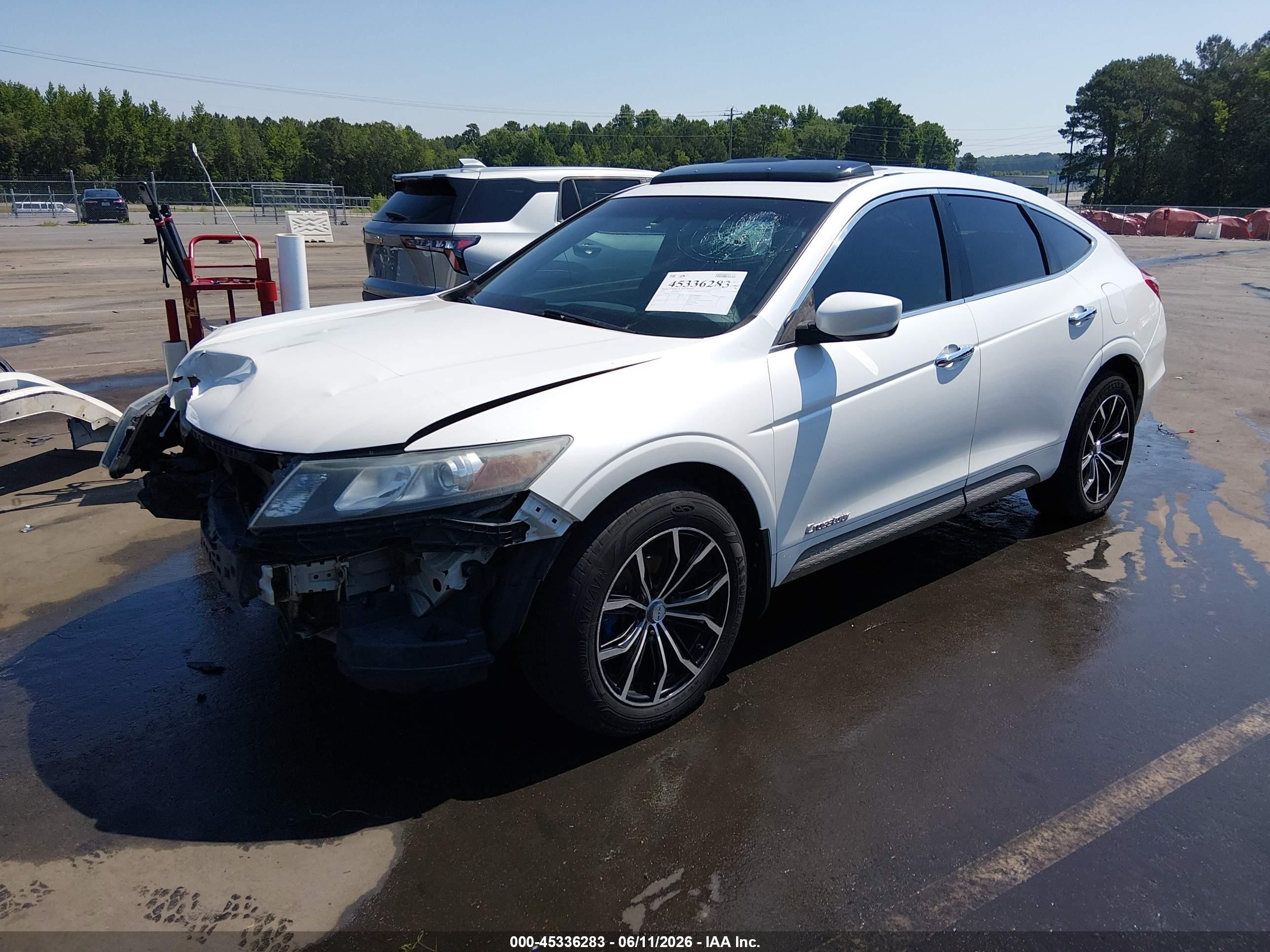 2010 Honda Accord Crosstour Ex-l White vin: 5J6TF2H59AL003318