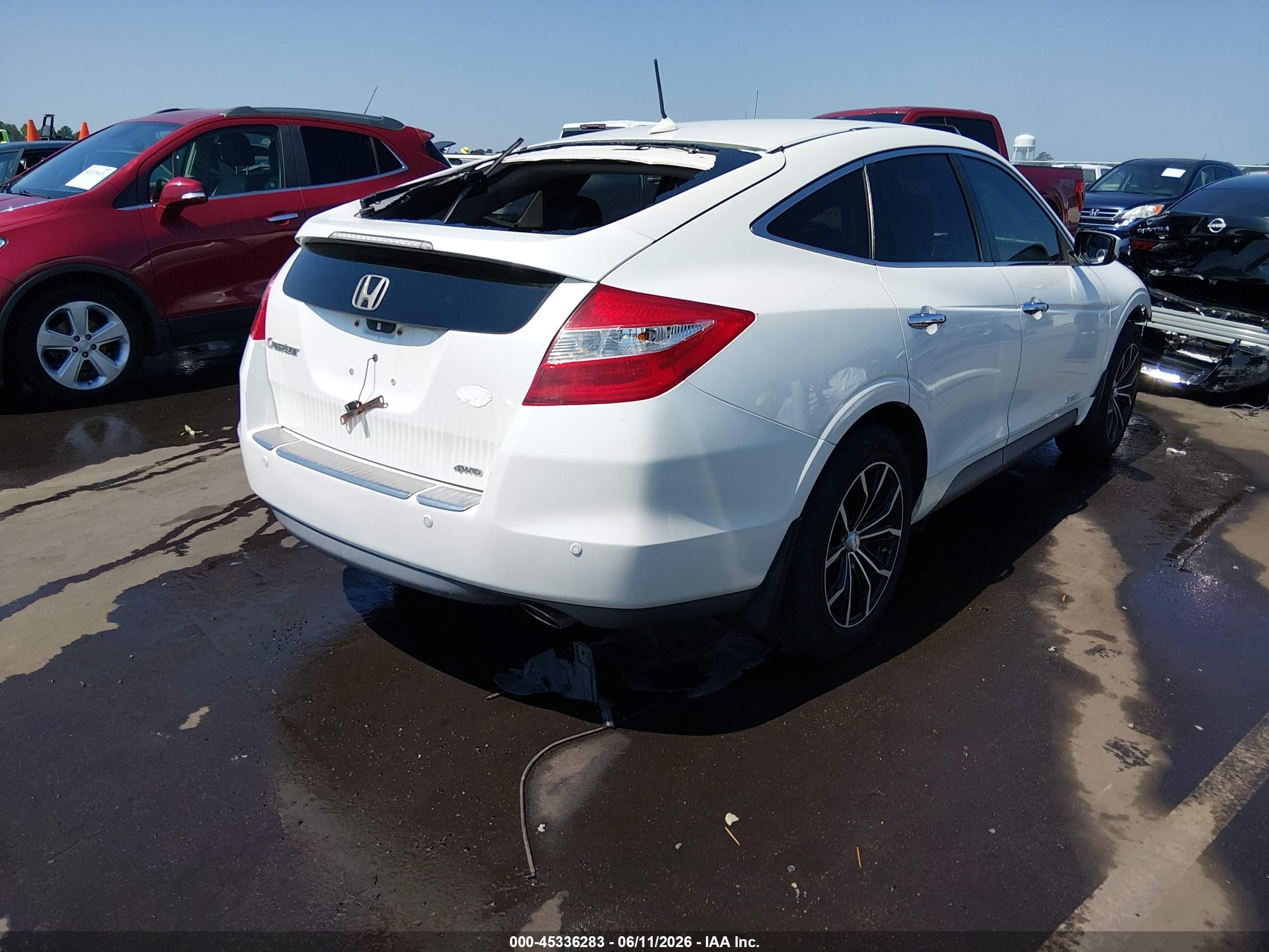 2010 Honda Accord Crosstour Ex-l White vin: 5J6TF2H59AL003318