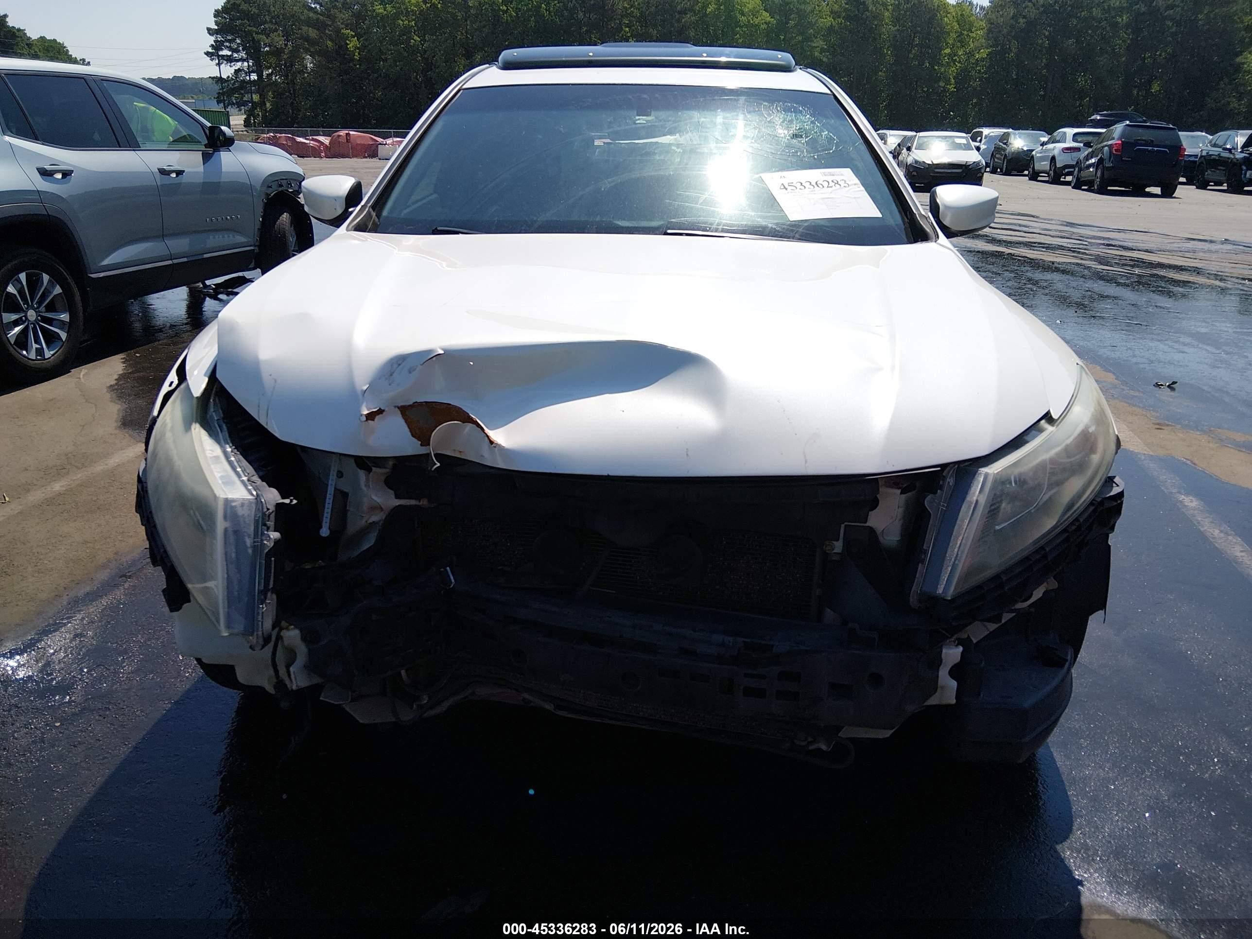 2010 Honda Accord Crosstour Ex-l White vin: 5J6TF2H59AL003318