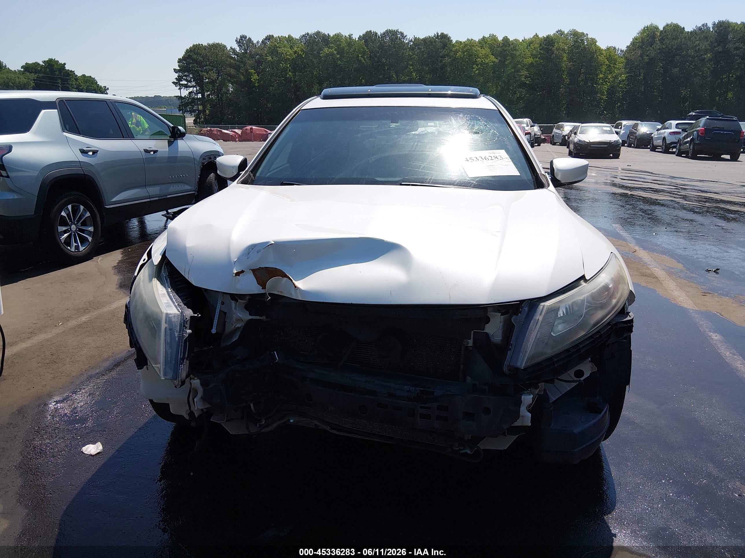 2010 Honda Accord Crosstour Ex-l White vin: 5J6TF2H59AL003318