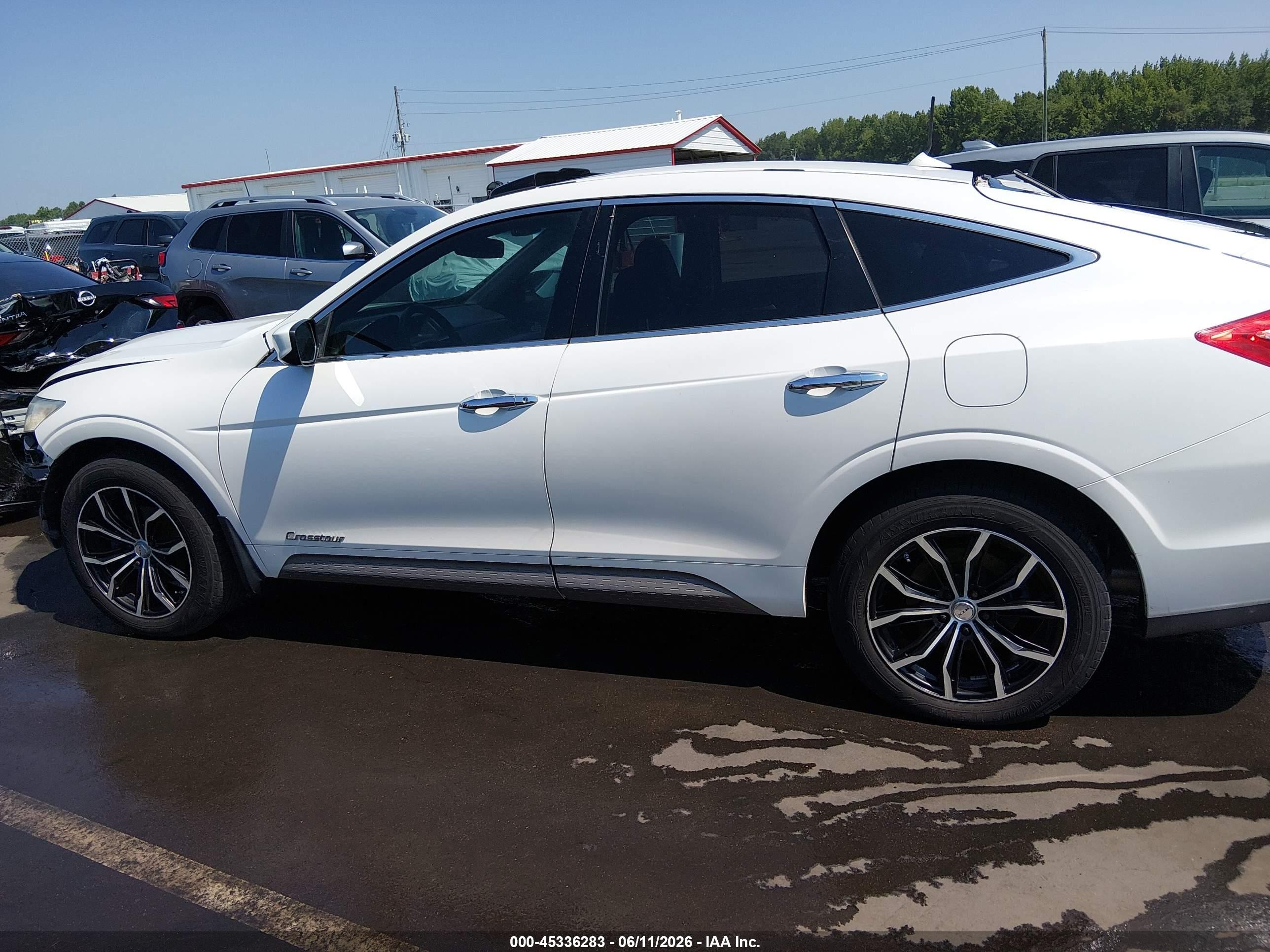 2010 Honda Accord Crosstour Ex-l White vin: 5J6TF2H59AL003318