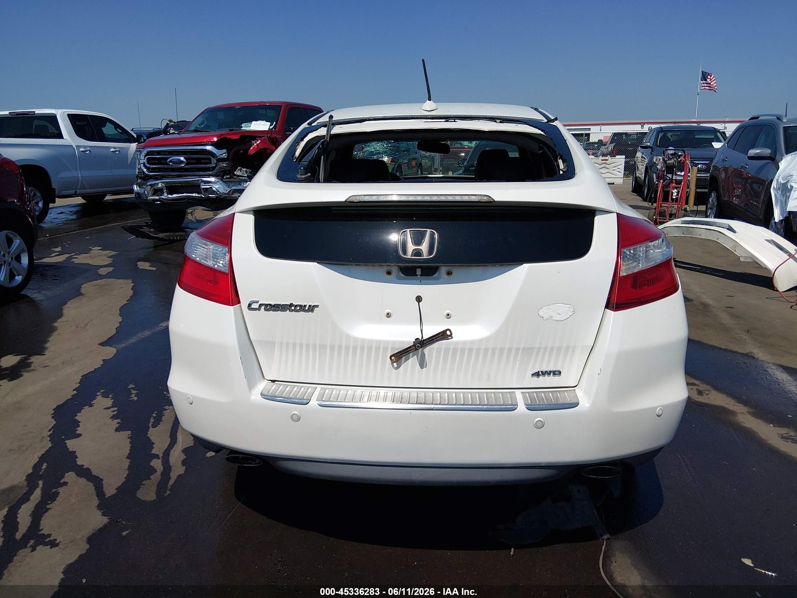 2010 Honda Accord Crosstour Ex-l White vin: 5J6TF2H59AL003318