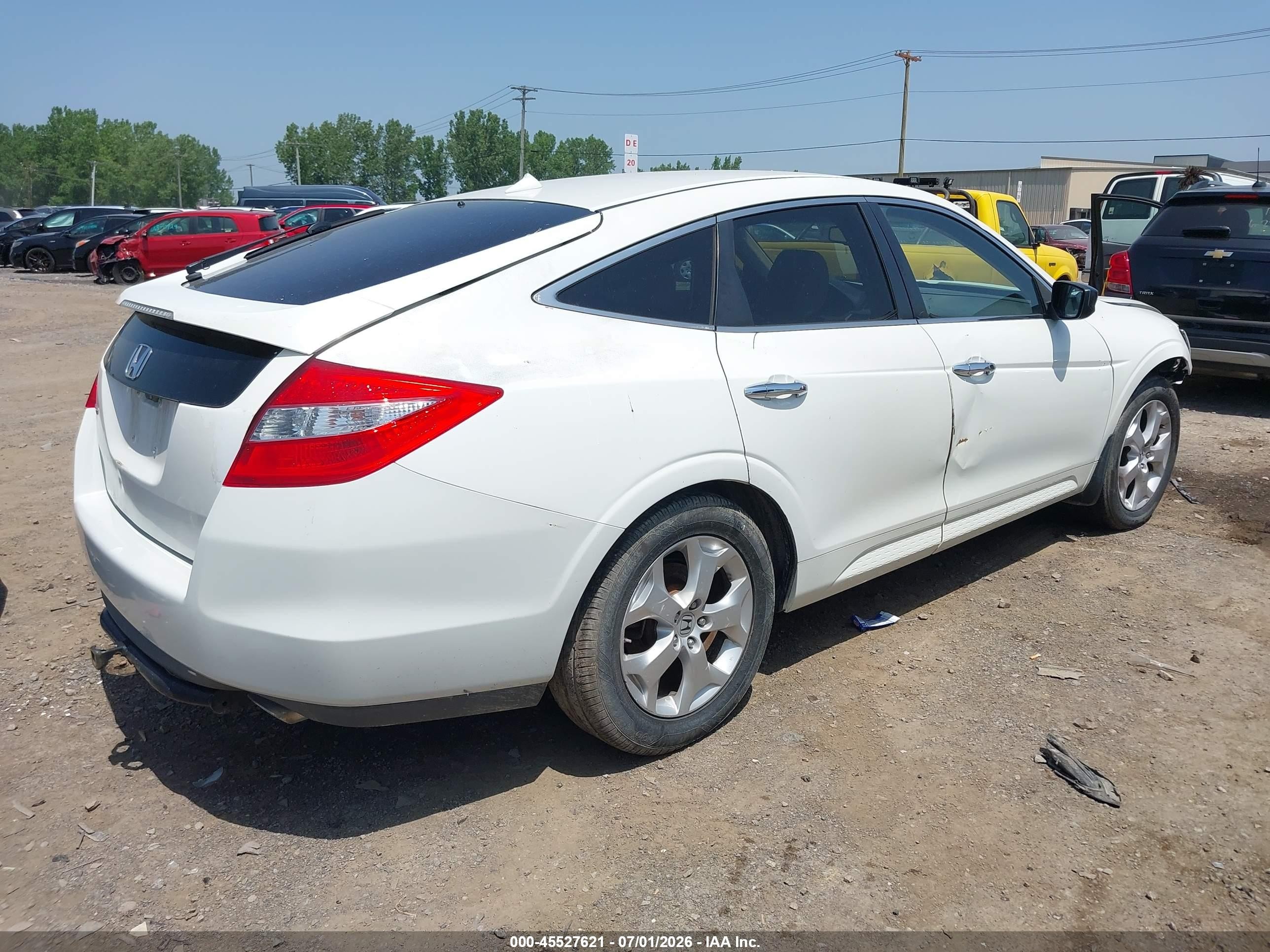 2011 Honda Accord Crosstour Ex-l White vin: 5J6TF2H59BL007354