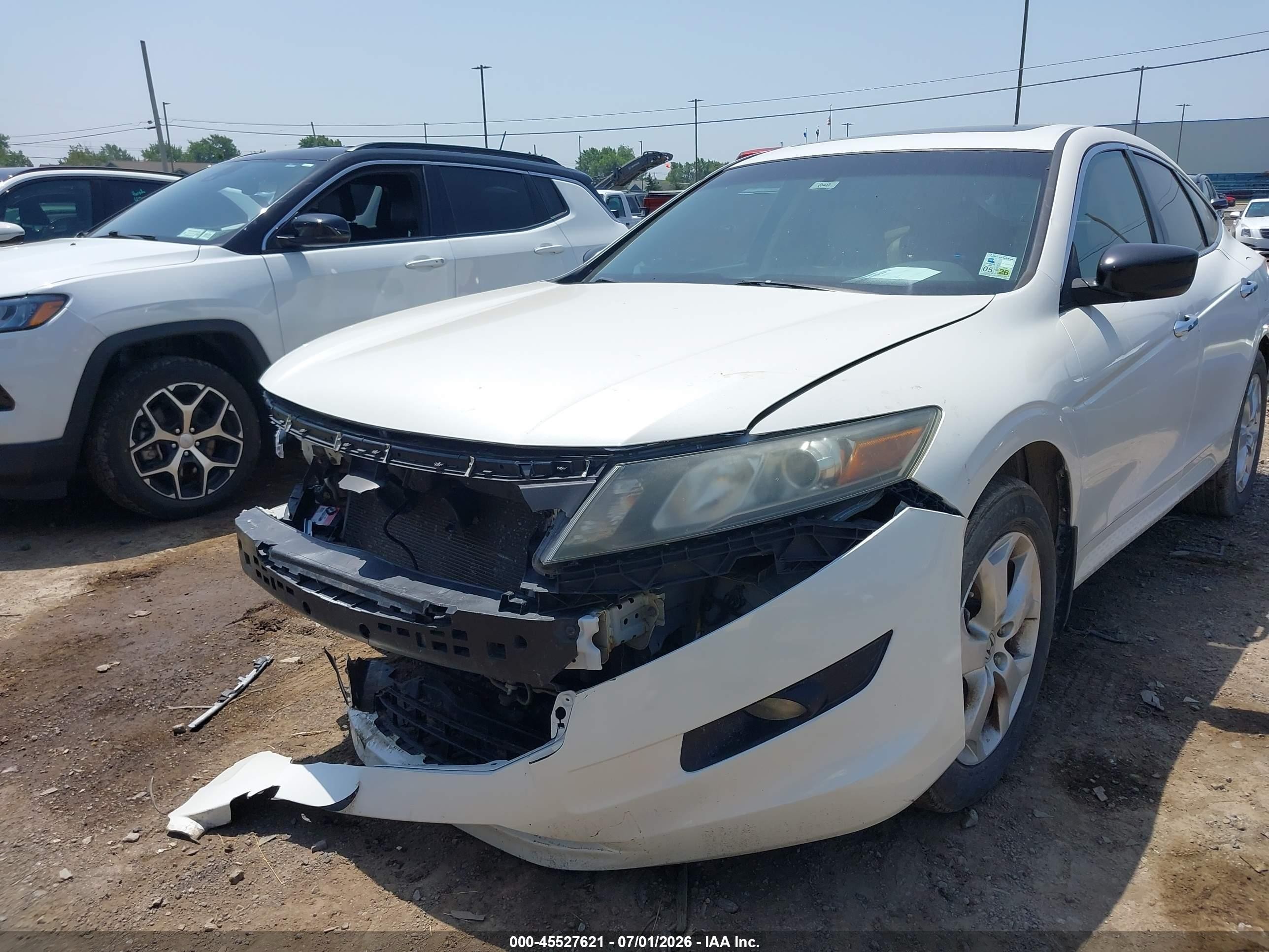 2011 Honda Accord Crosstour Ex-l White vin: 5J6TF2H59BL007354
