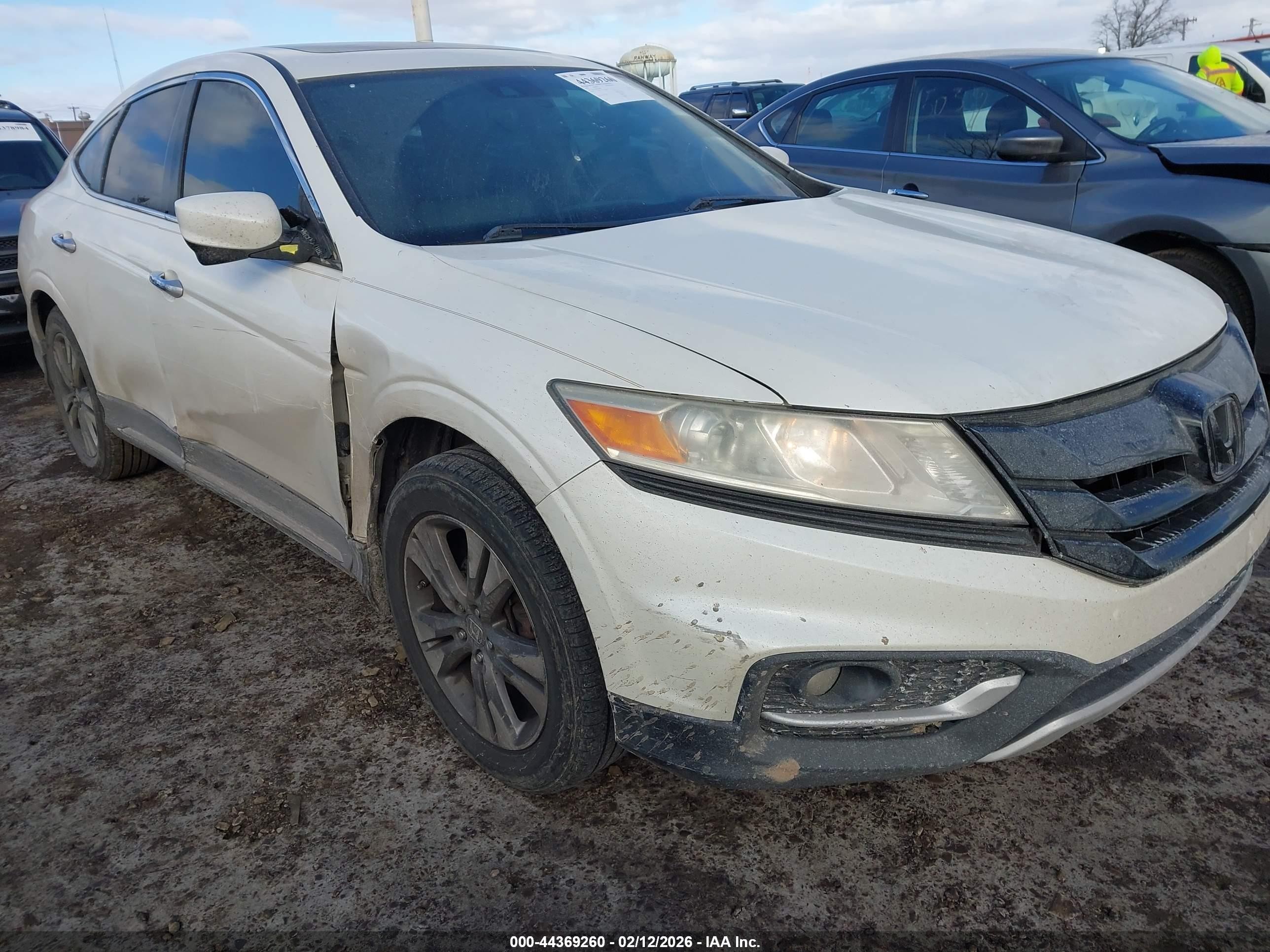 2014 Honda Crosstour Ex-l V6 White vin: 5J6TF2H59EL001008