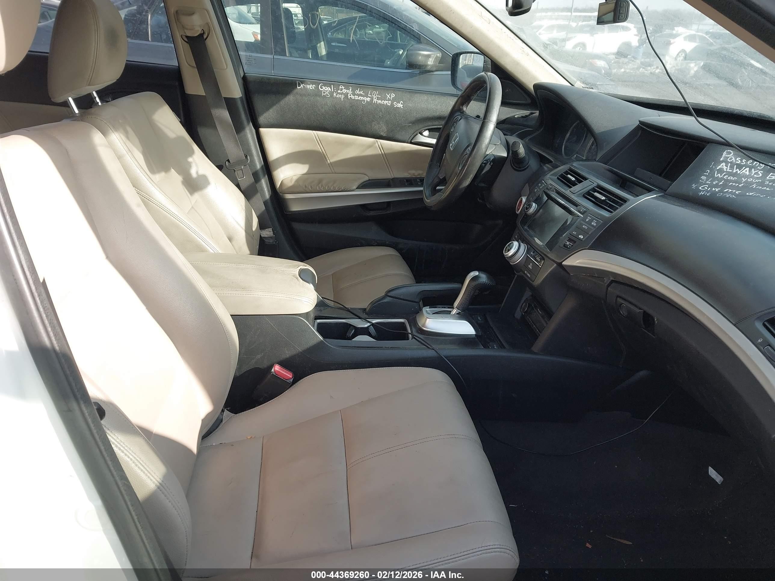 2014 Honda Crosstour Ex-l V6 White vin: 5J6TF2H59EL001008