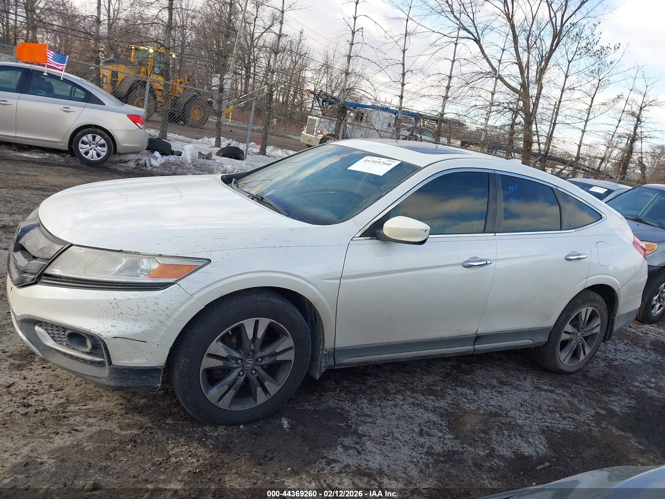 2014 Honda Crosstour Ex-l V6 White vin: 5J6TF2H59EL001008