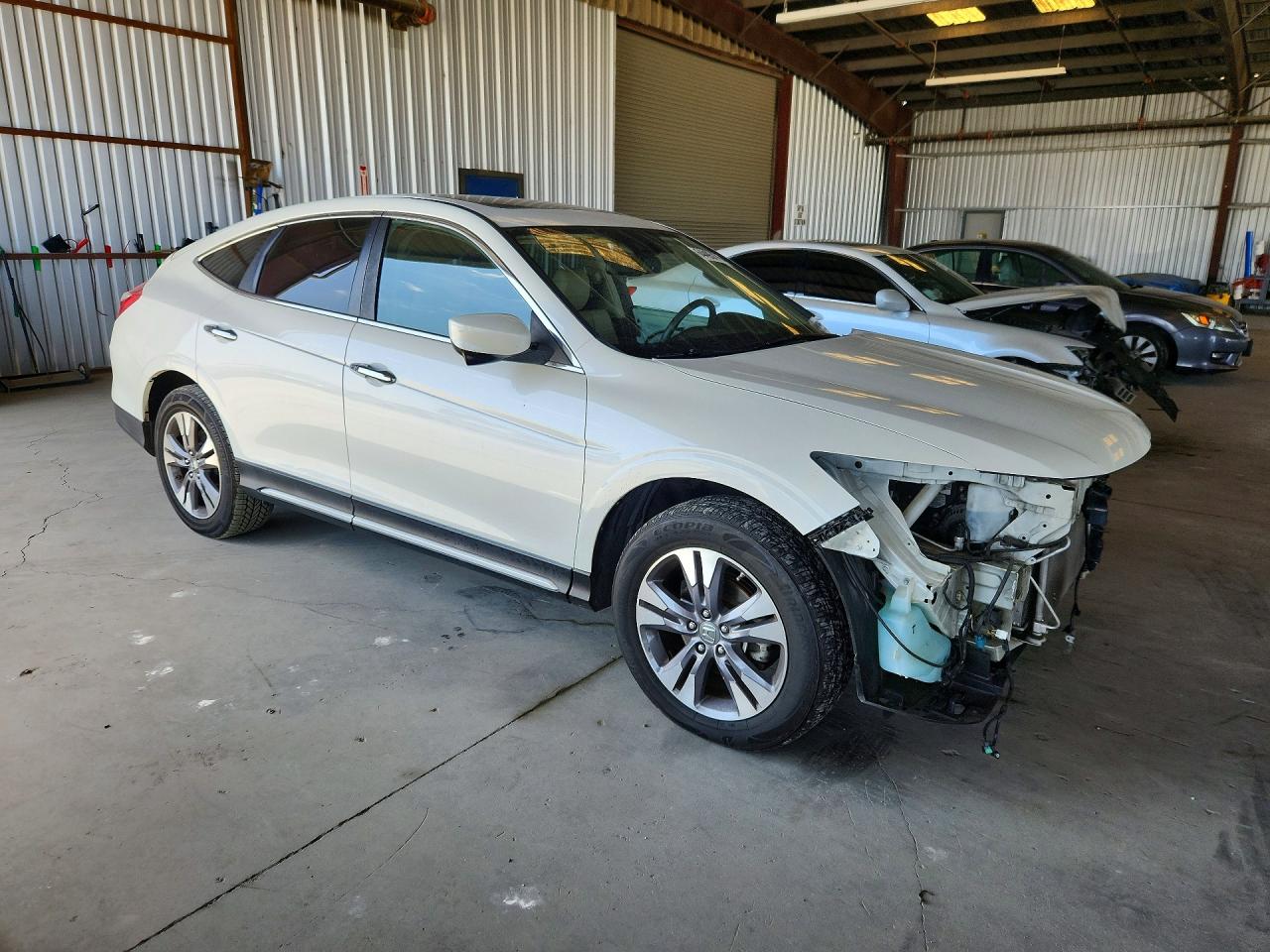 2015 Honda Crosstour Exl White vin: 5J6TF2H59FL001074