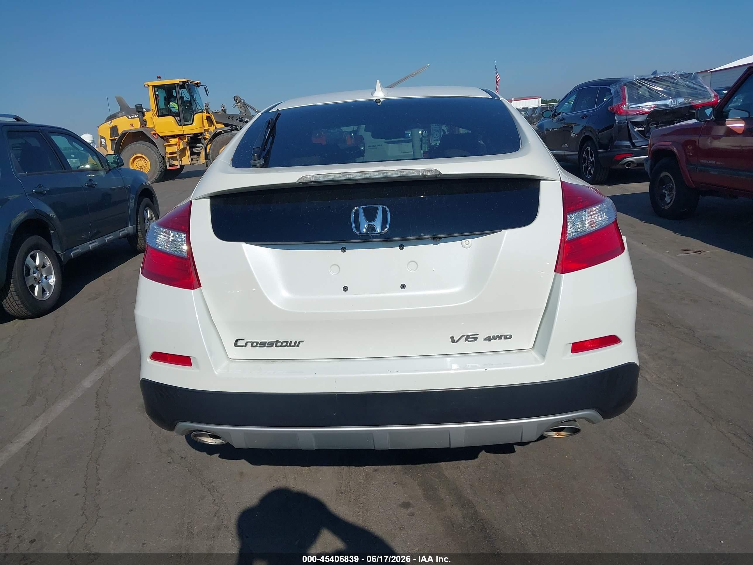 2015 Honda Crosstour Ex-l V6 White vin: 5J6TF2H59FL002239