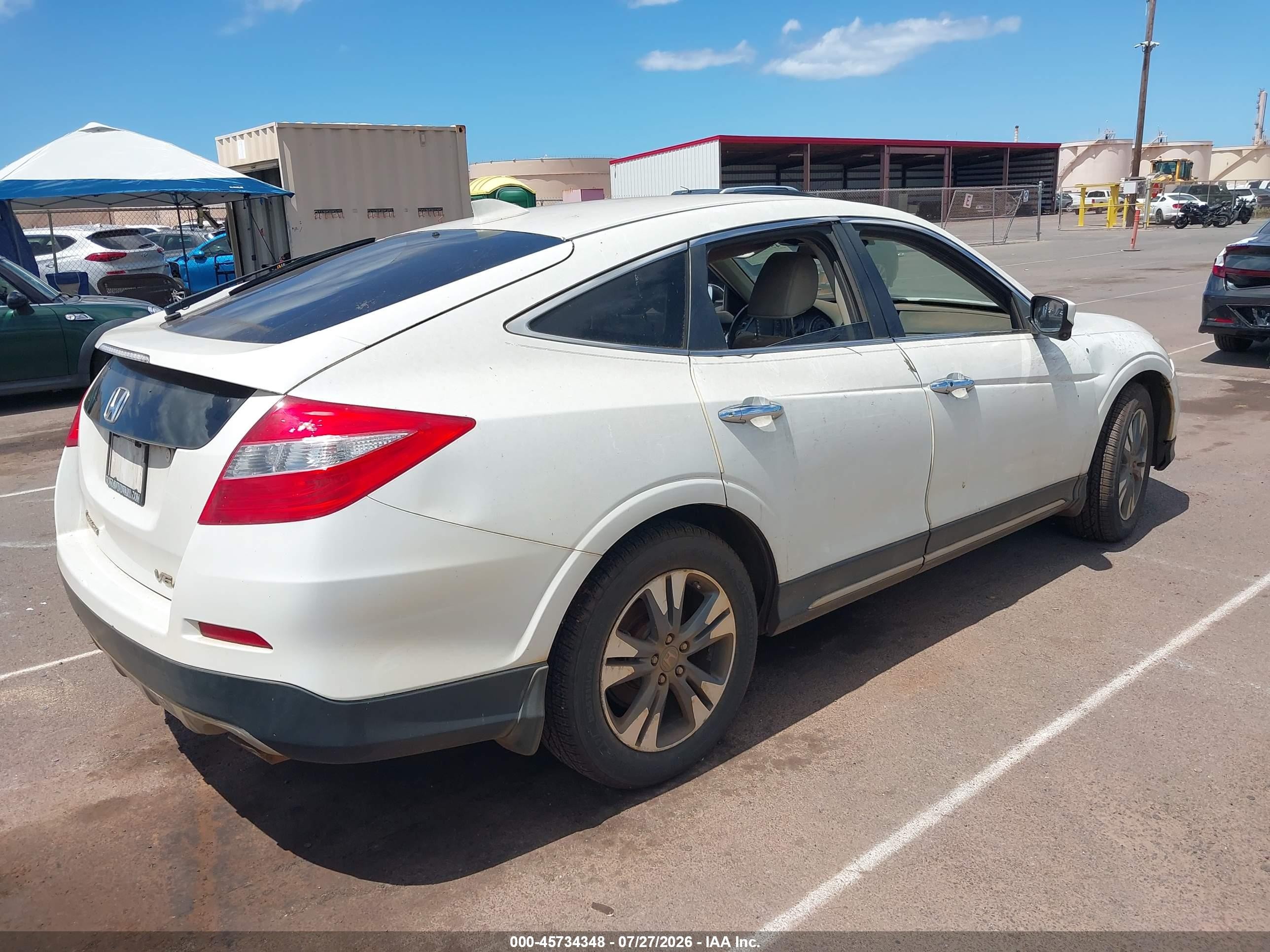 2013 Honda Crosstour Ex-l V6 White vin: 5J6TF2H5XDL000268