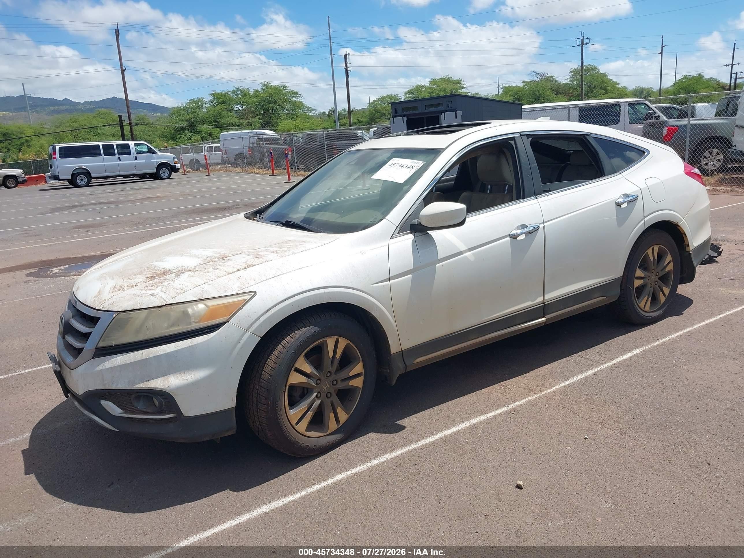 2013 Honda Crosstour Ex-l V6 White vin: 5J6TF2H5XDL000268