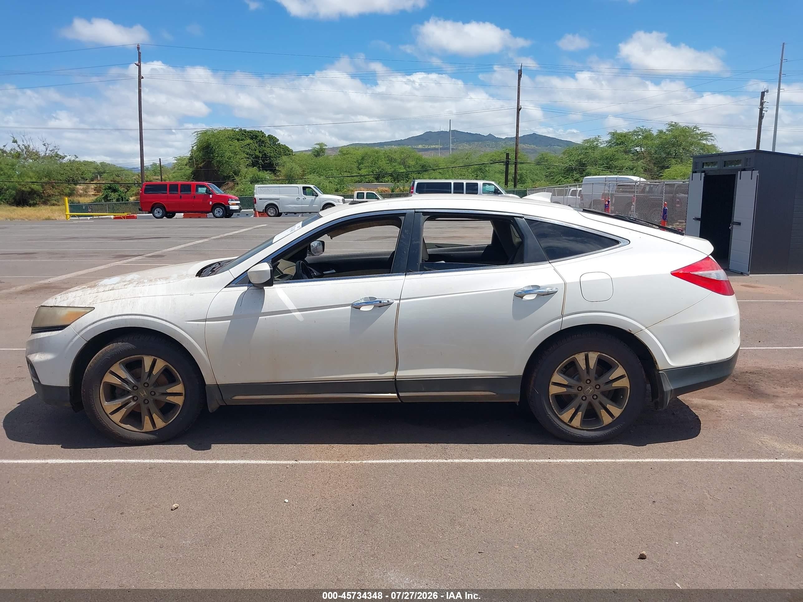 2013 Honda Crosstour Ex-l V6 White vin: 5J6TF2H5XDL000268