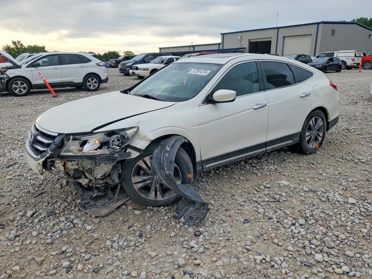 2013 Honda Crosstour Exl White vin: 5J6TF2H5XDL001193