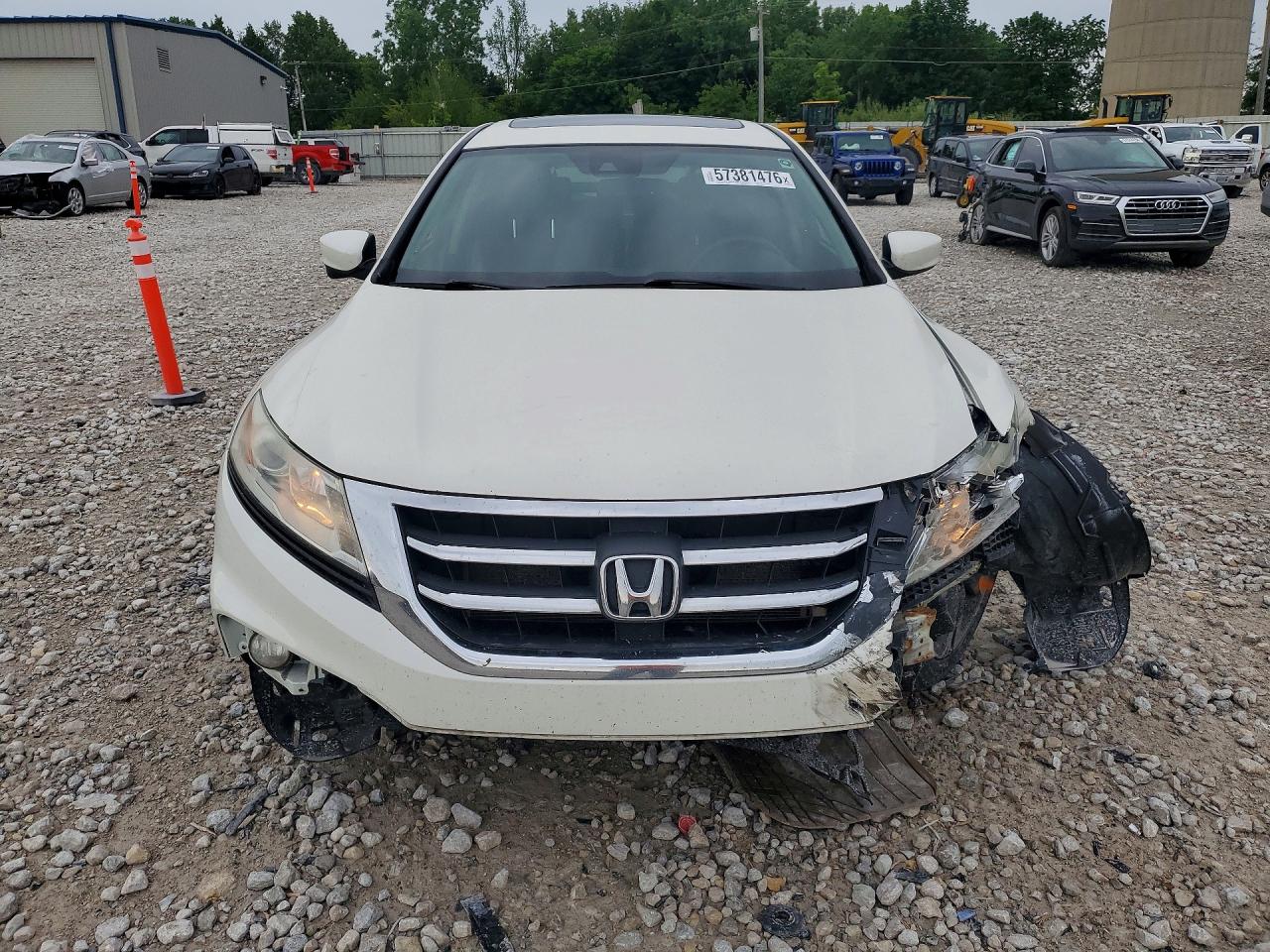 2013 Honda Crosstour Exl White vin: 5J6TF2H5XDL001193