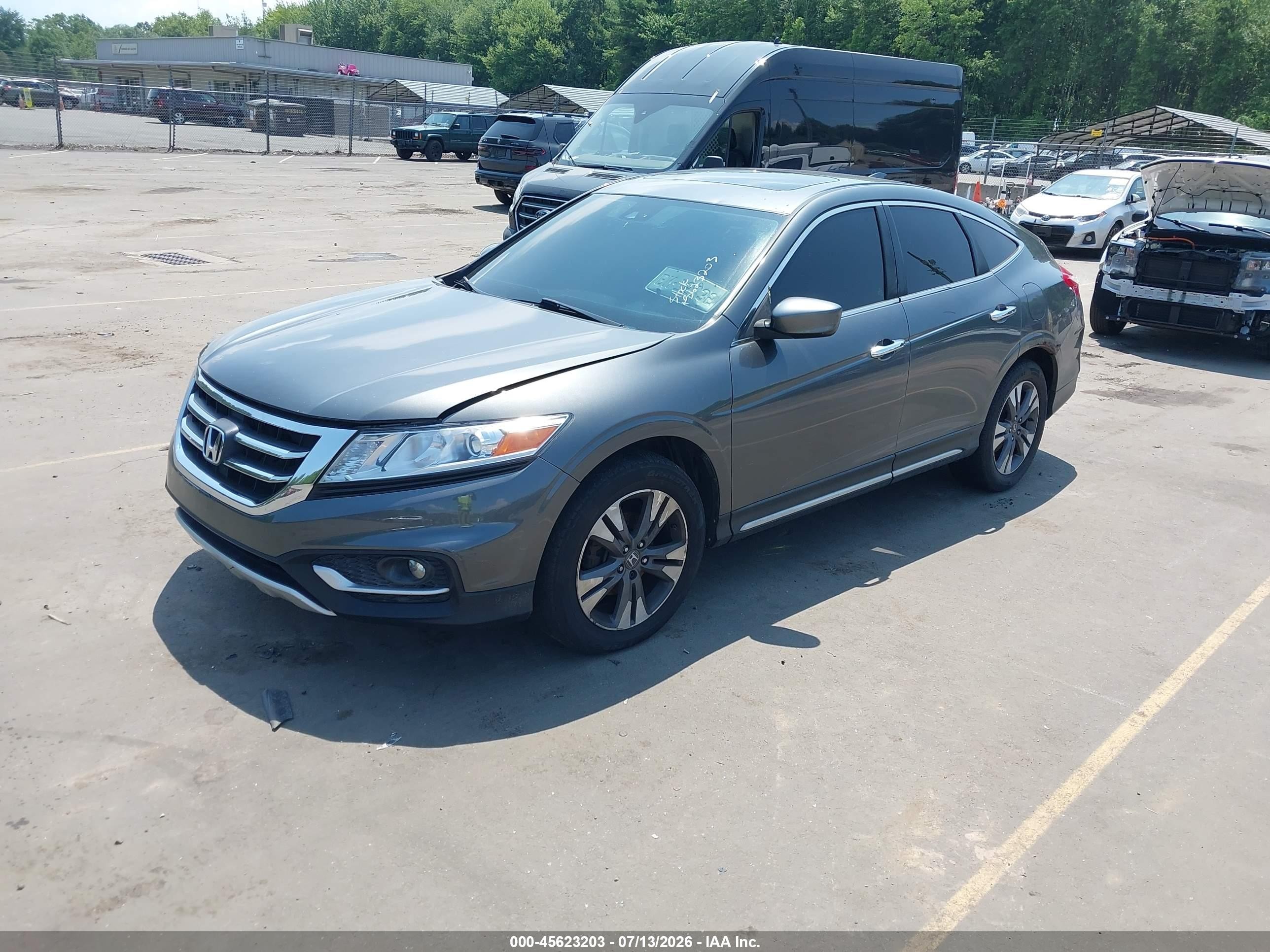 2014 Honda Crosstour Ex-l V6 Gray vin: 5J6TF2H5XEL003477