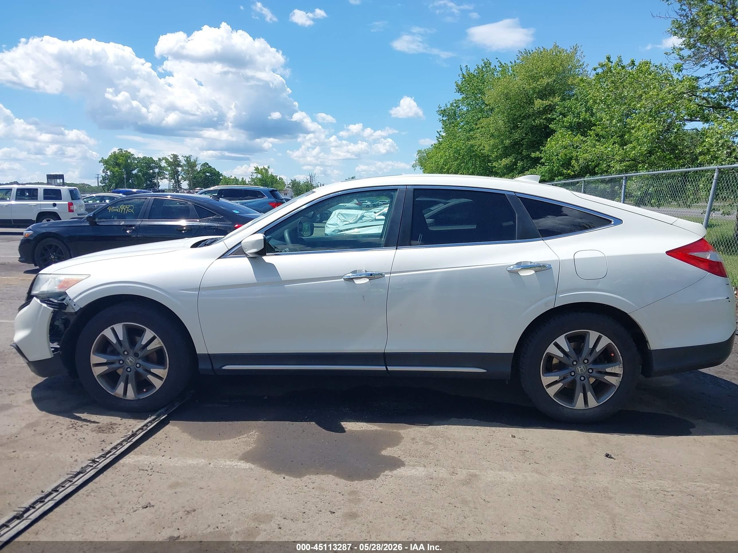 2014 Honda Crosstour Ex-l V6 White vin: 5J6TF2H5XEL003866