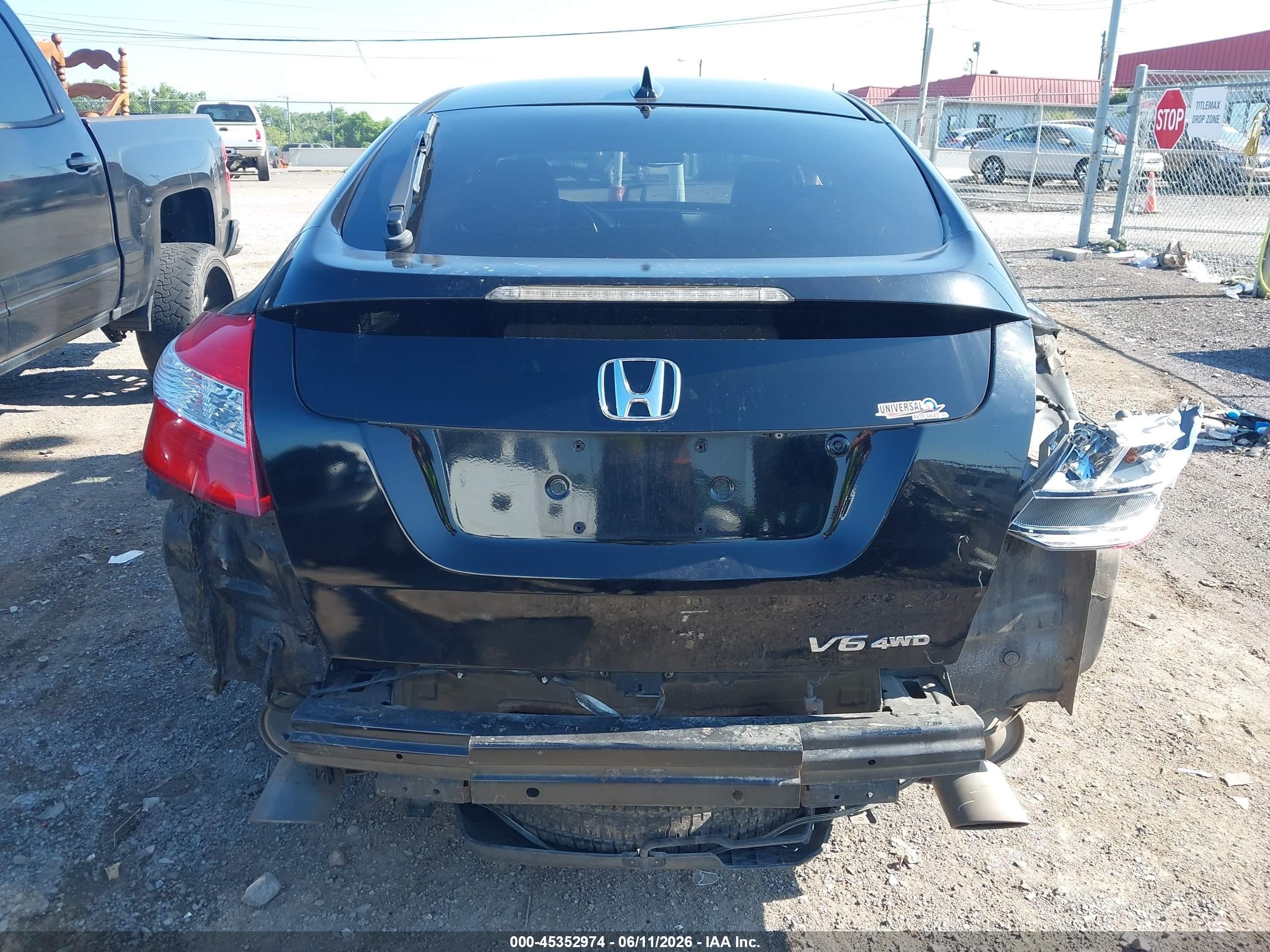 2015 Honda Crosstour Ex-l V6 Black vin: 5J6TF2H5XFL000922