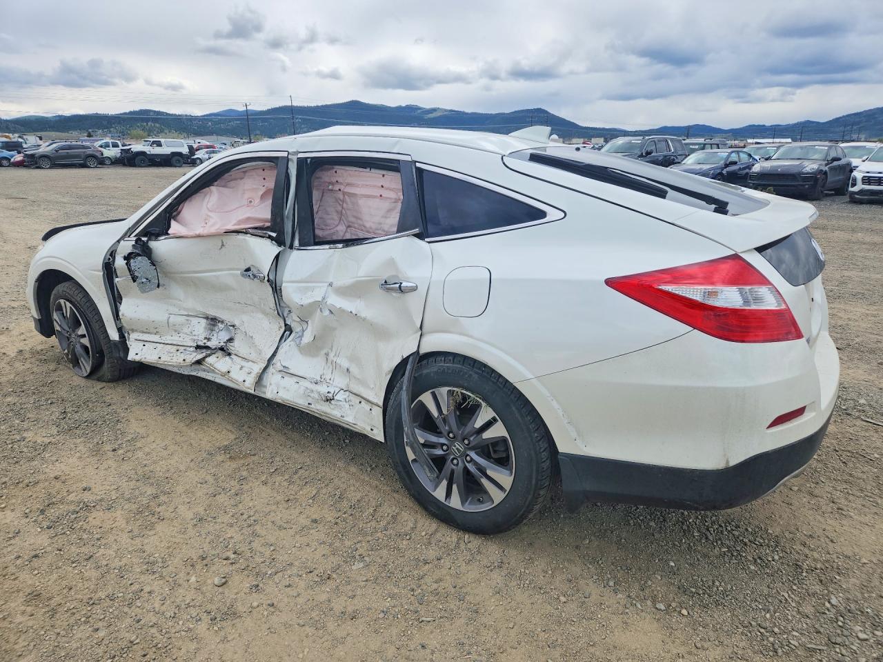 2015 Honda Crosstour Exl White vin: 5J6TF2H5XFL001097