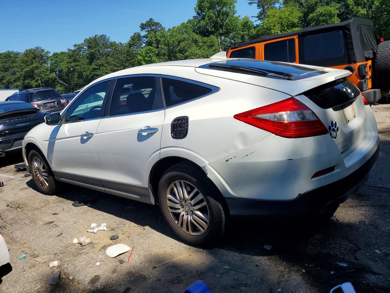 2014 Honda Crosstour Ex White vin: 5J6TF3H30EL000480