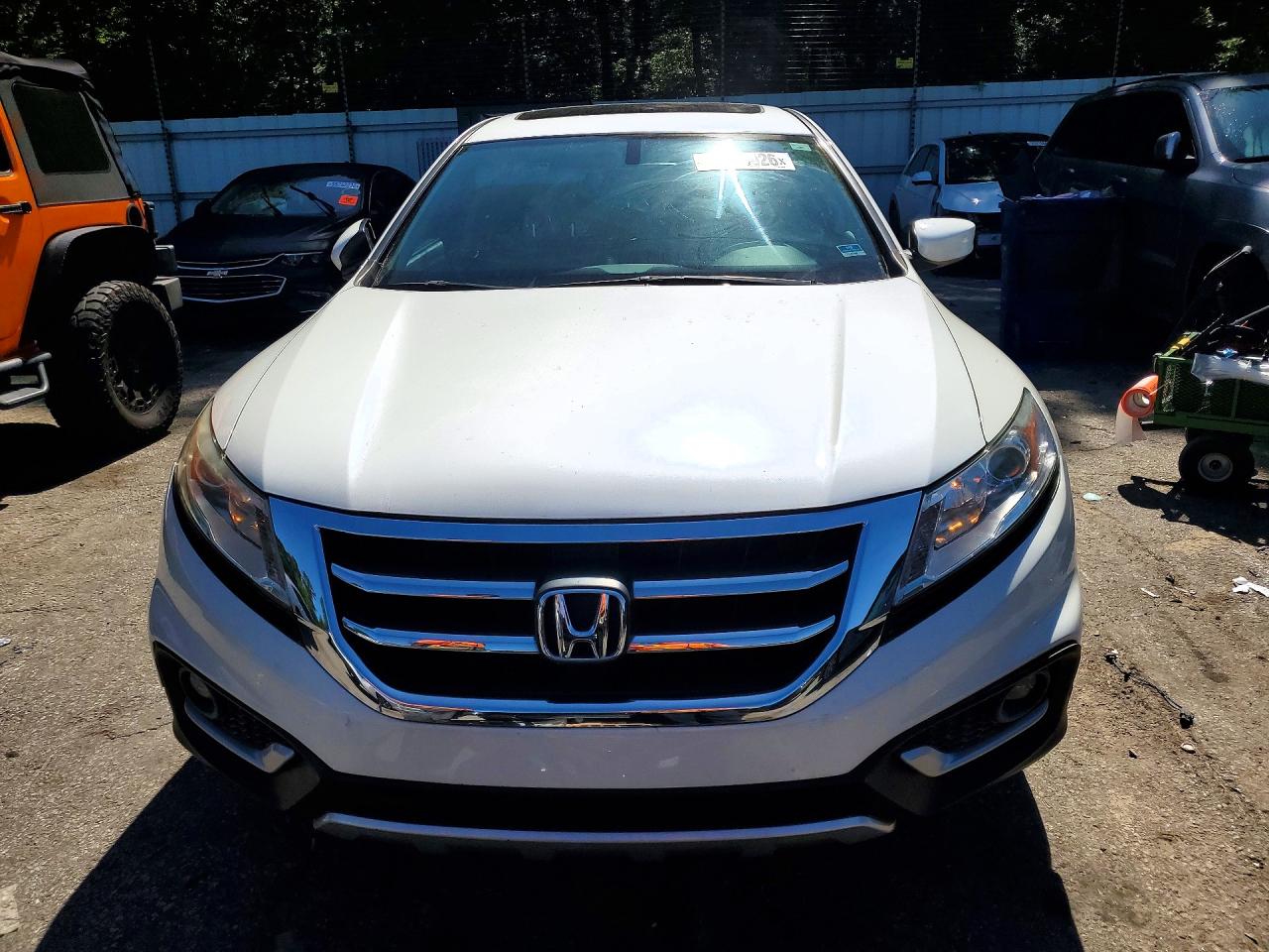 2014 Honda Crosstour Ex White vin: 5J6TF3H30EL000480