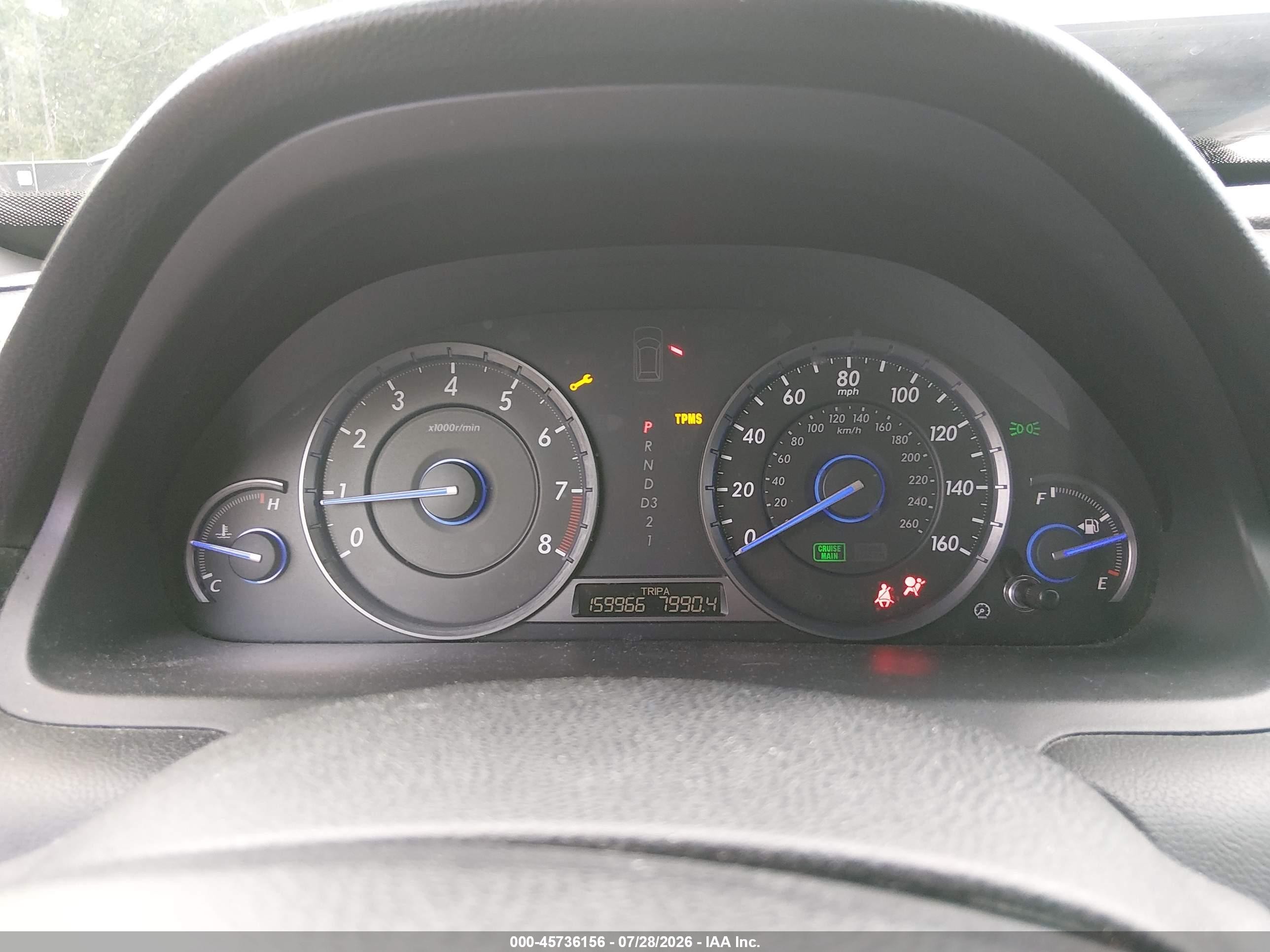 2012 Honda Crosstour 2.4 Ex Blue vin: 5J6TF3H34CL007087