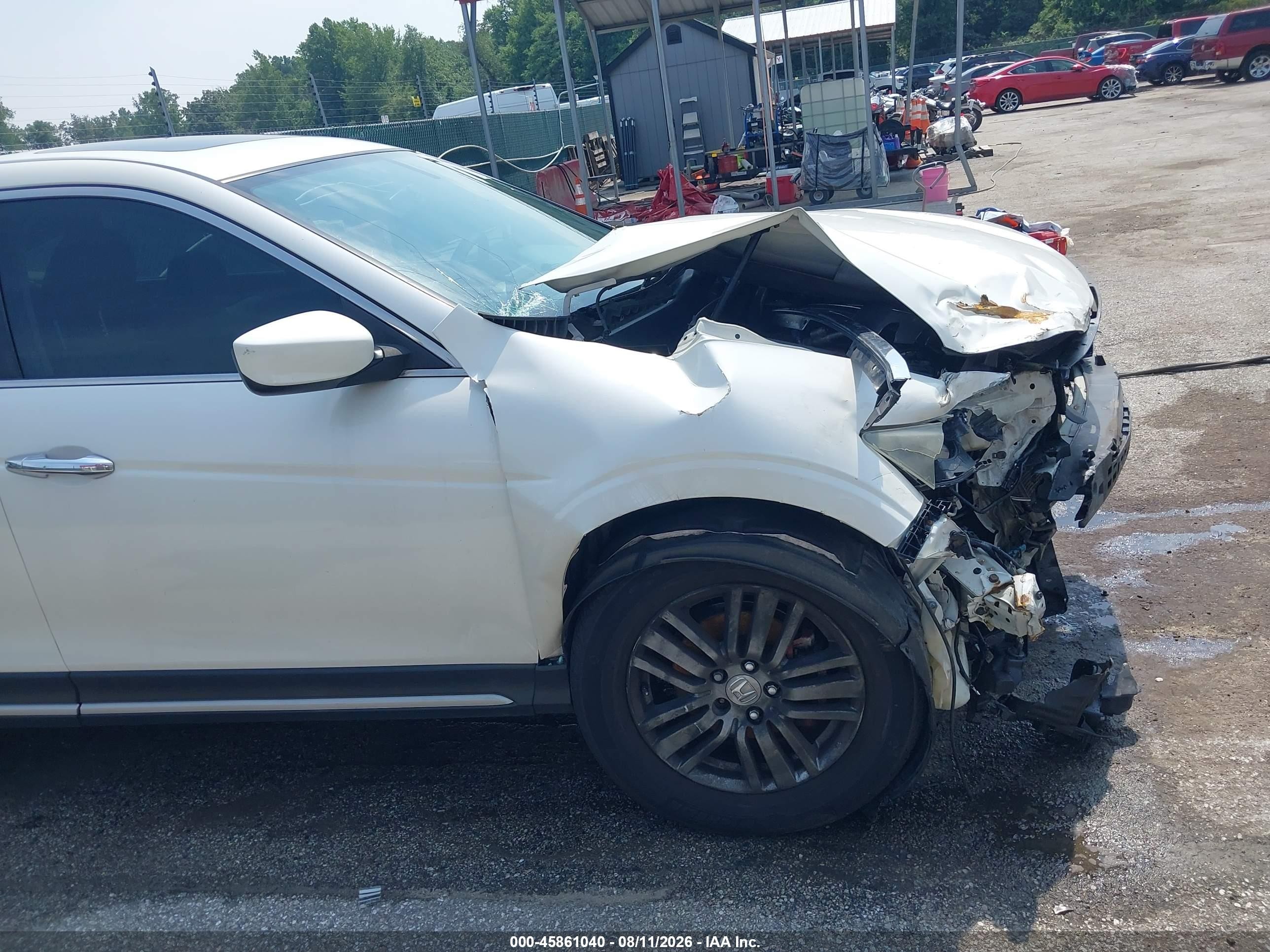 2014 Honda Crosstour Ex White vin: 5J6TF3H34EL000854