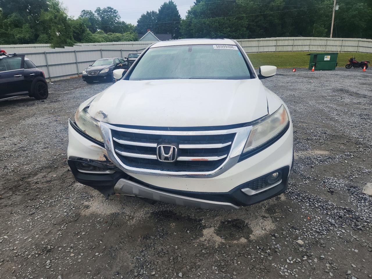 2014 Honda Crosstour Ex White vin: 5J6TF3H36EL000807