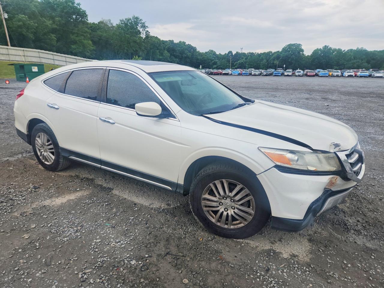 2014 Honda Crosstour Ex White vin: 5J6TF3H36EL000807