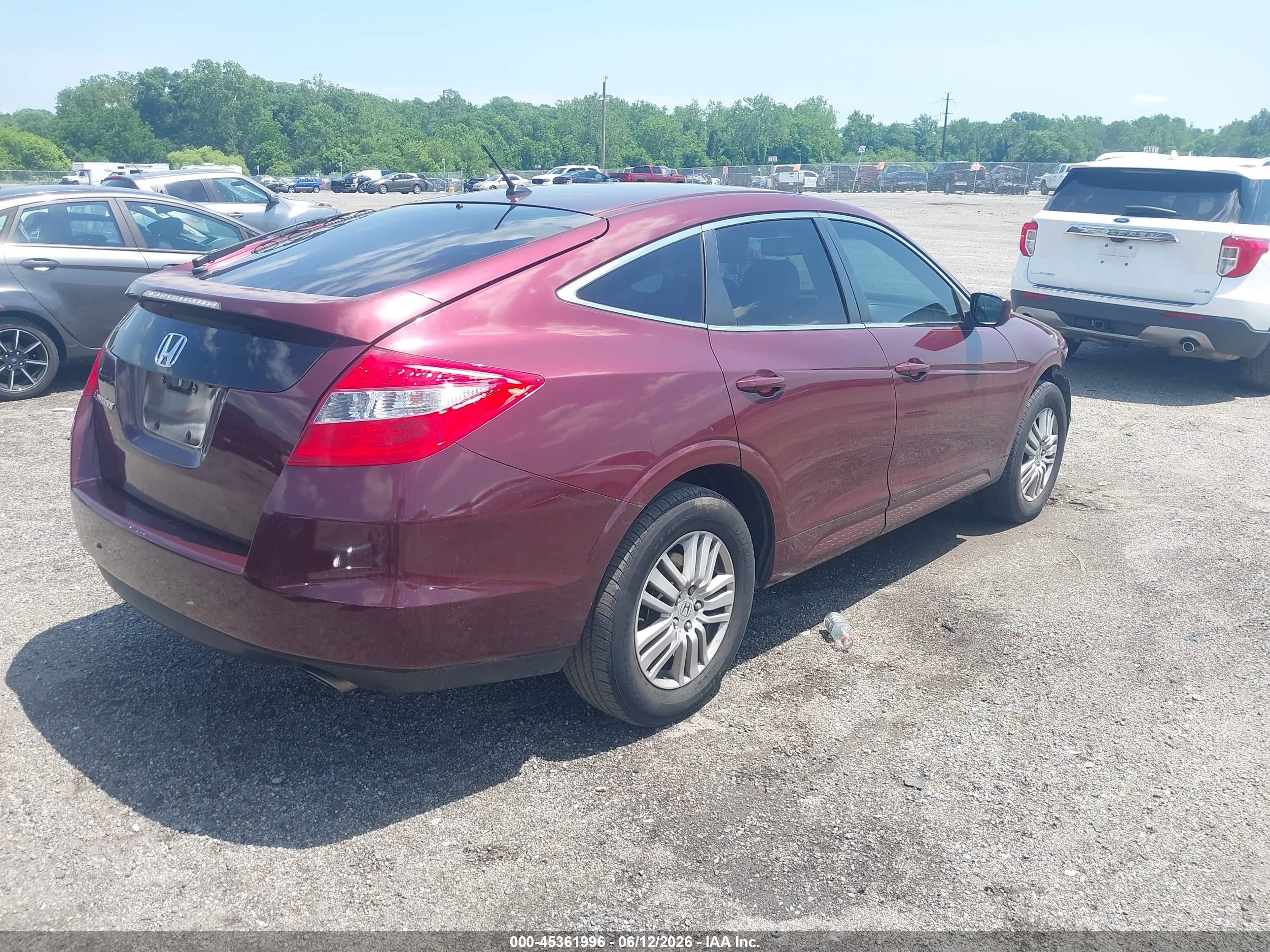 2012 Honda Crosstour 2.4 Ex Бордовый vin: 5J6TF3H3XCL005098