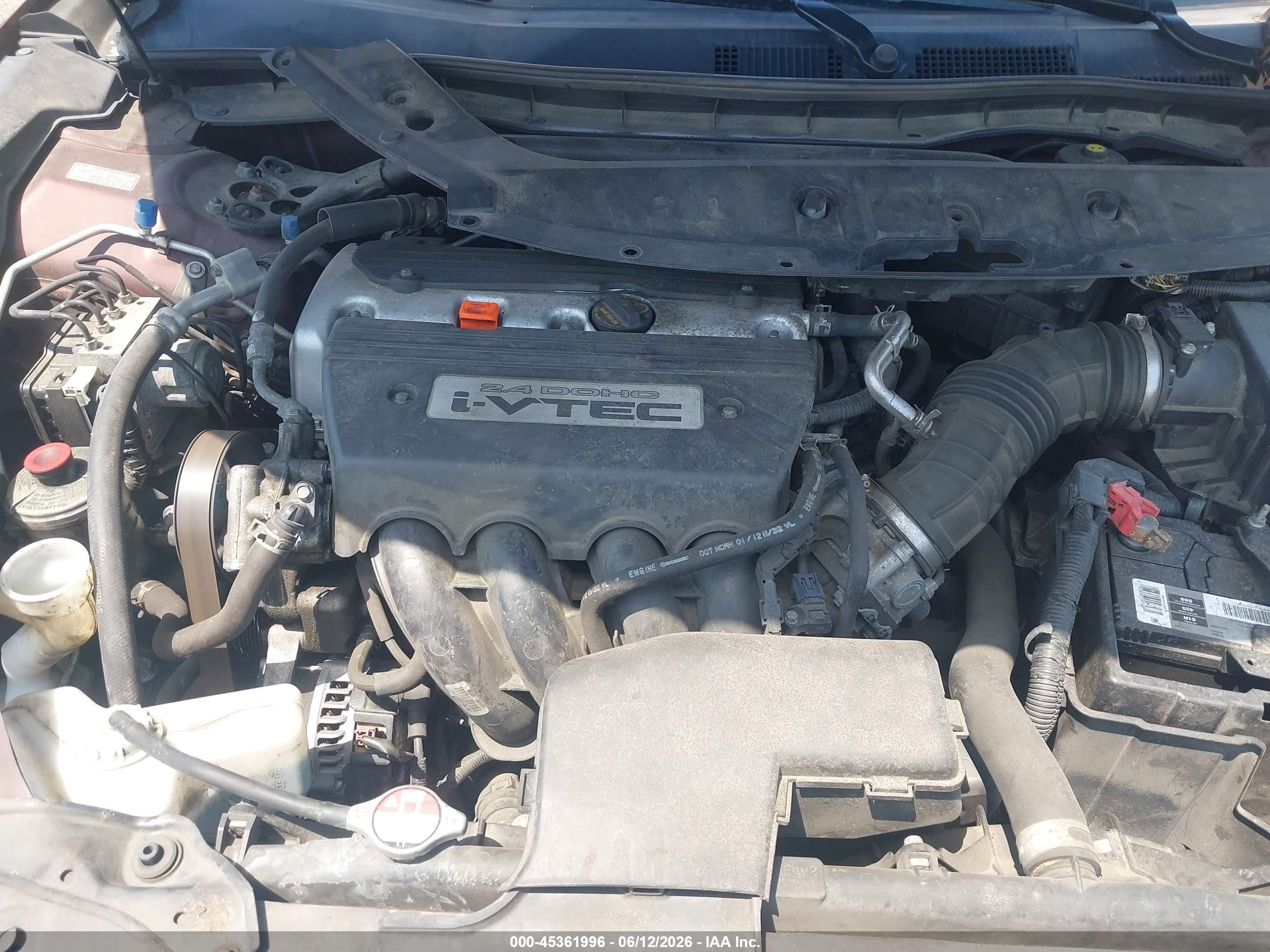 2012 Honda Crosstour 2.4 Ex Бордовый vin: 5J6TF3H3XCL005098