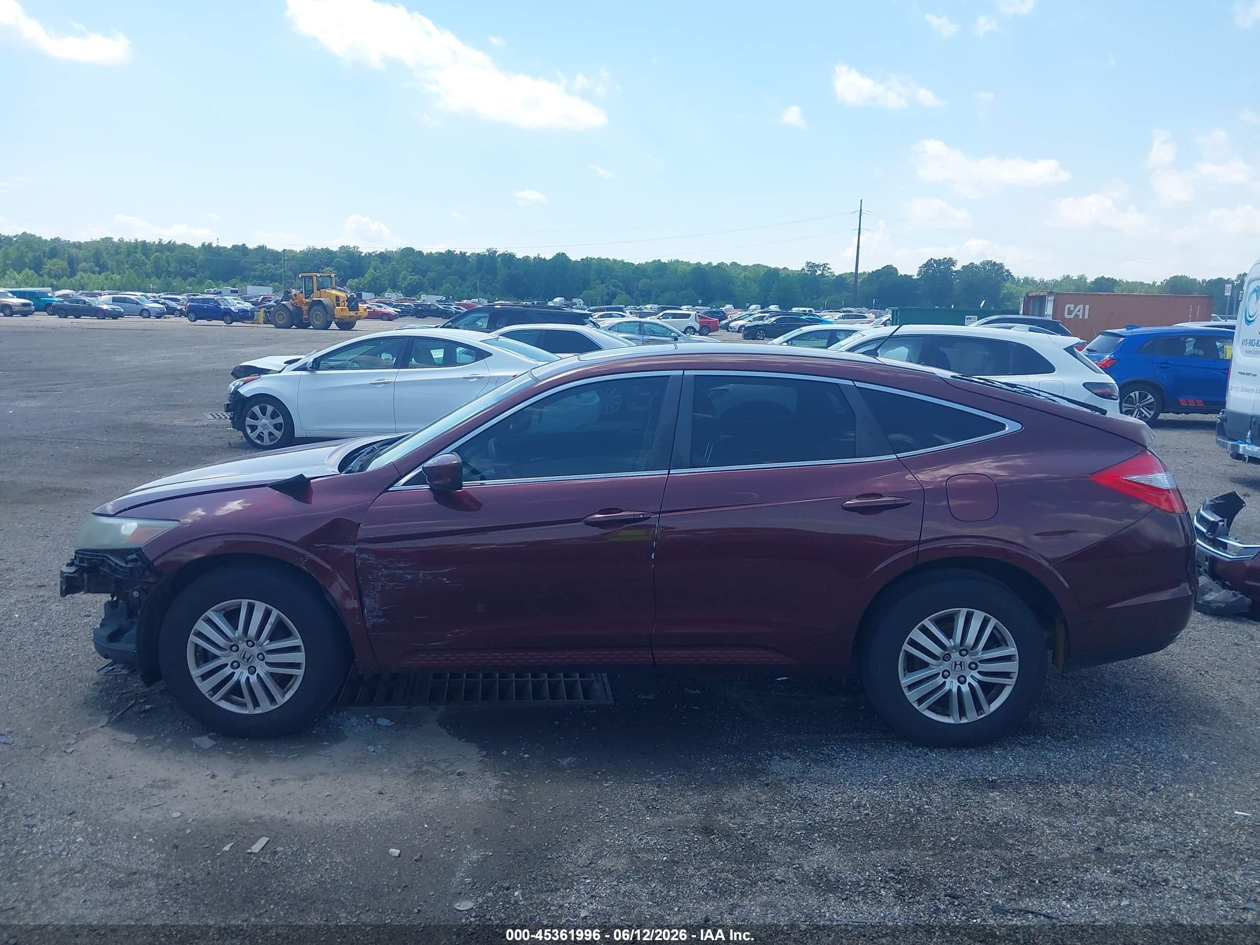 2012 Honda Crosstour 2.4 Ex Бордовый vin: 5J6TF3H3XCL005098