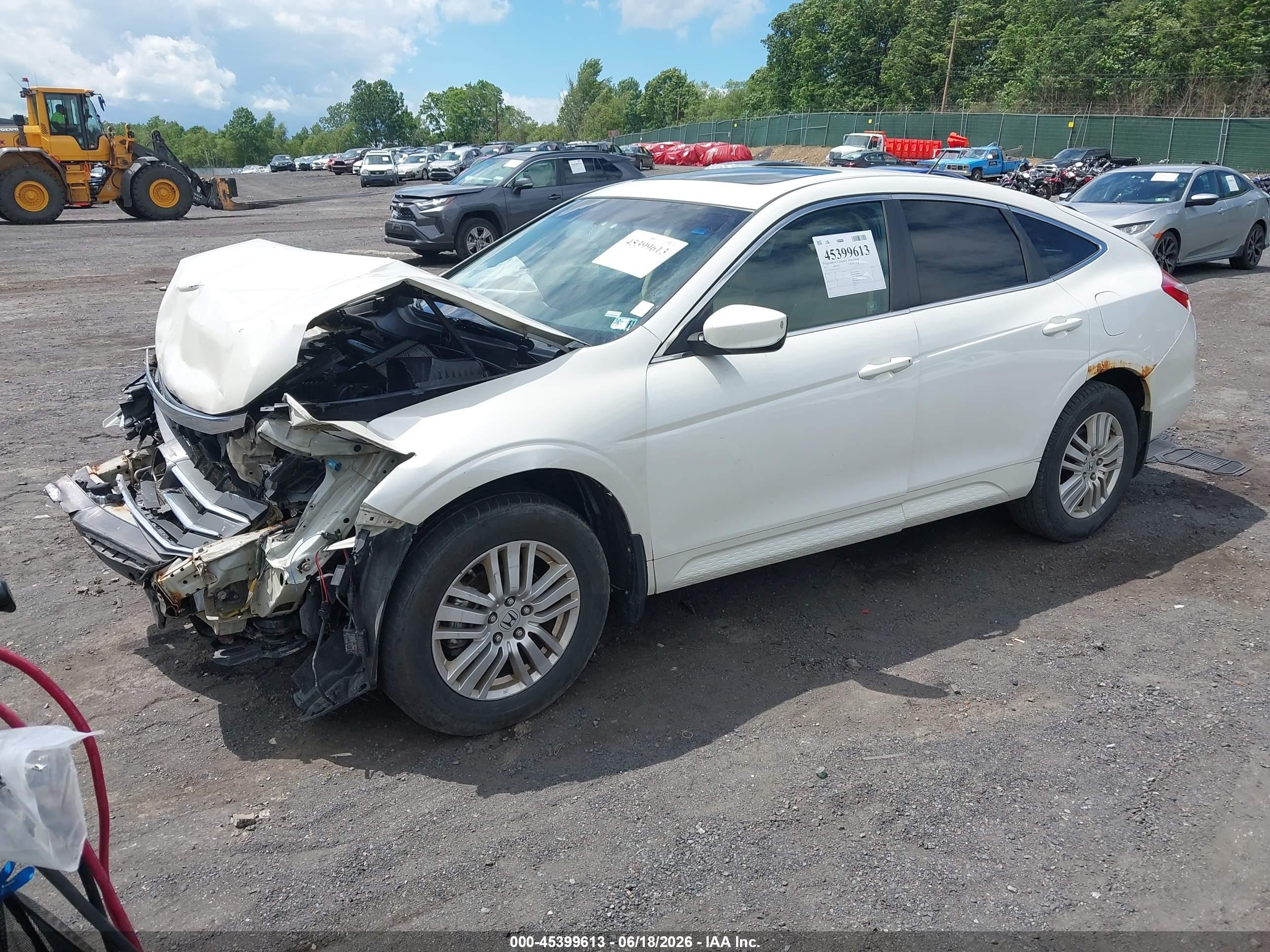 2012 Honda Crosstour 2.4 Ex White vin: 5J6TF3H3XCL007272