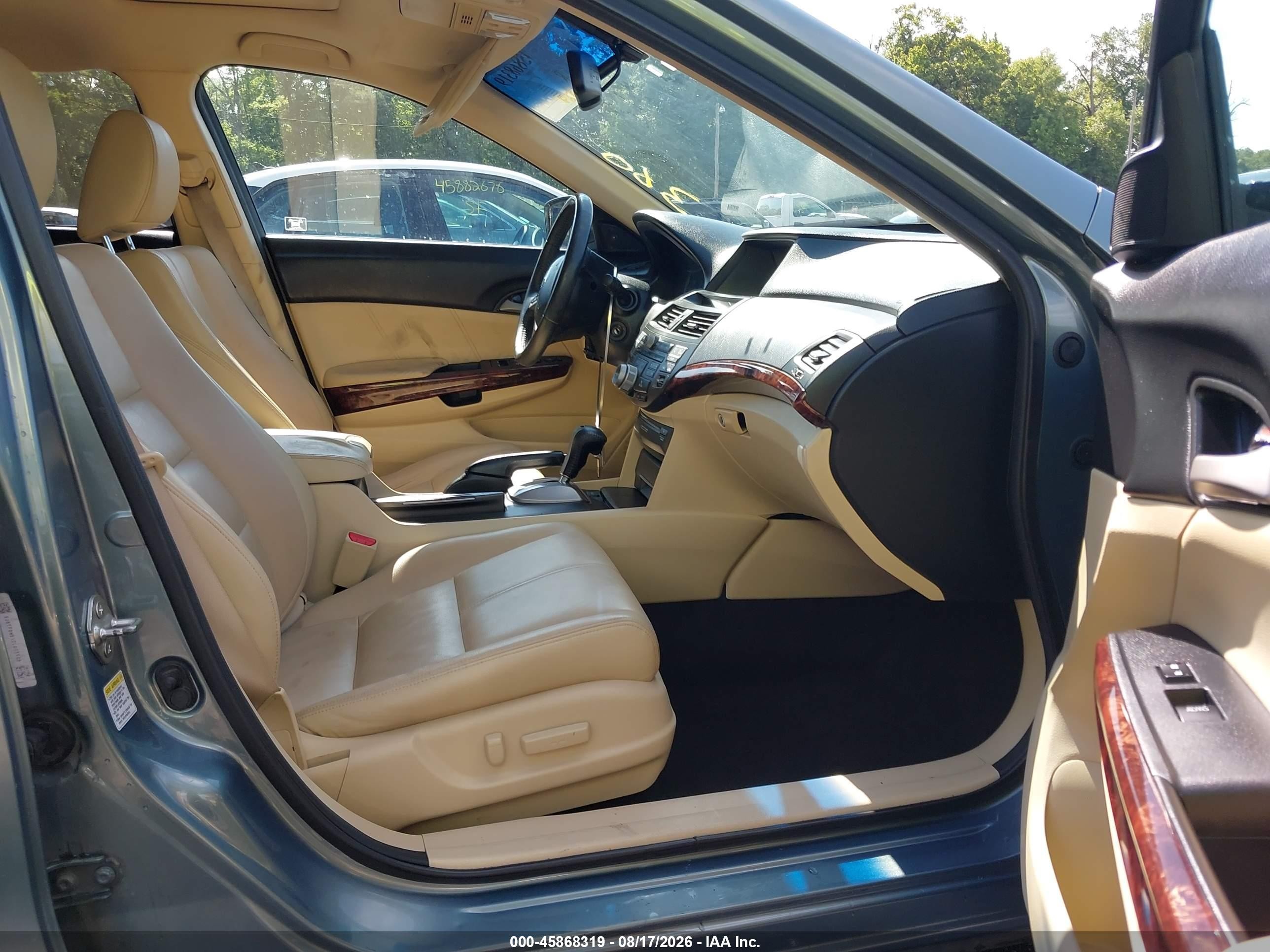2012 Honda Crosstour 2.4 Ex-l Light Blue vin: 5J6TF3H51CL005508