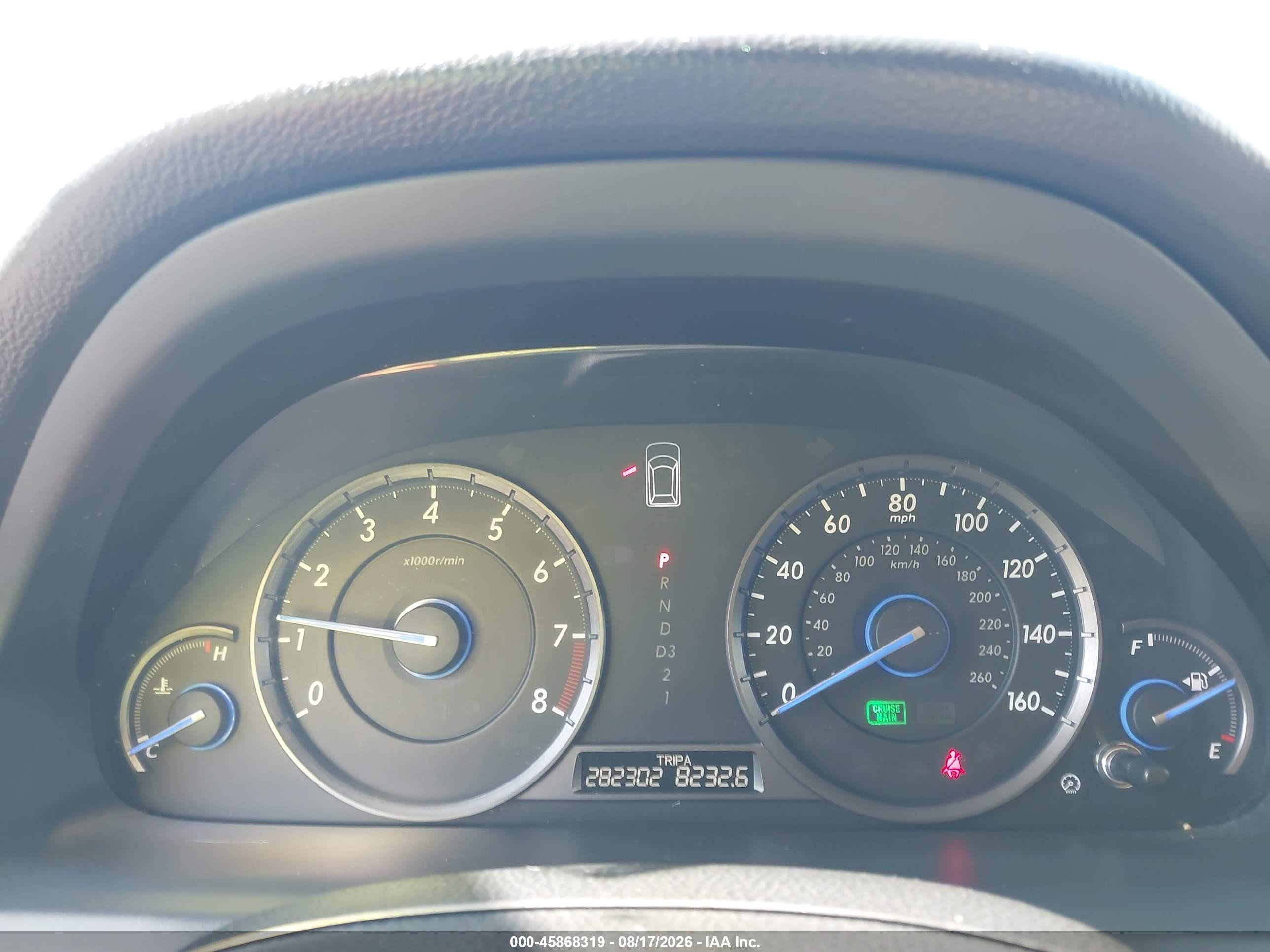 2012 Honda Crosstour 2.4 Ex-l Light Blue vin: 5J6TF3H51CL005508