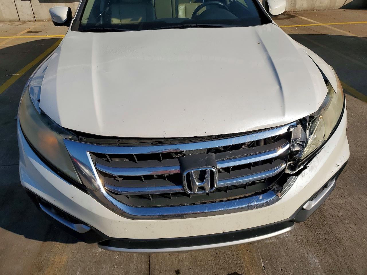 2013 Honda Crosstour Exl White vin: 5J6TF3H52DL005597