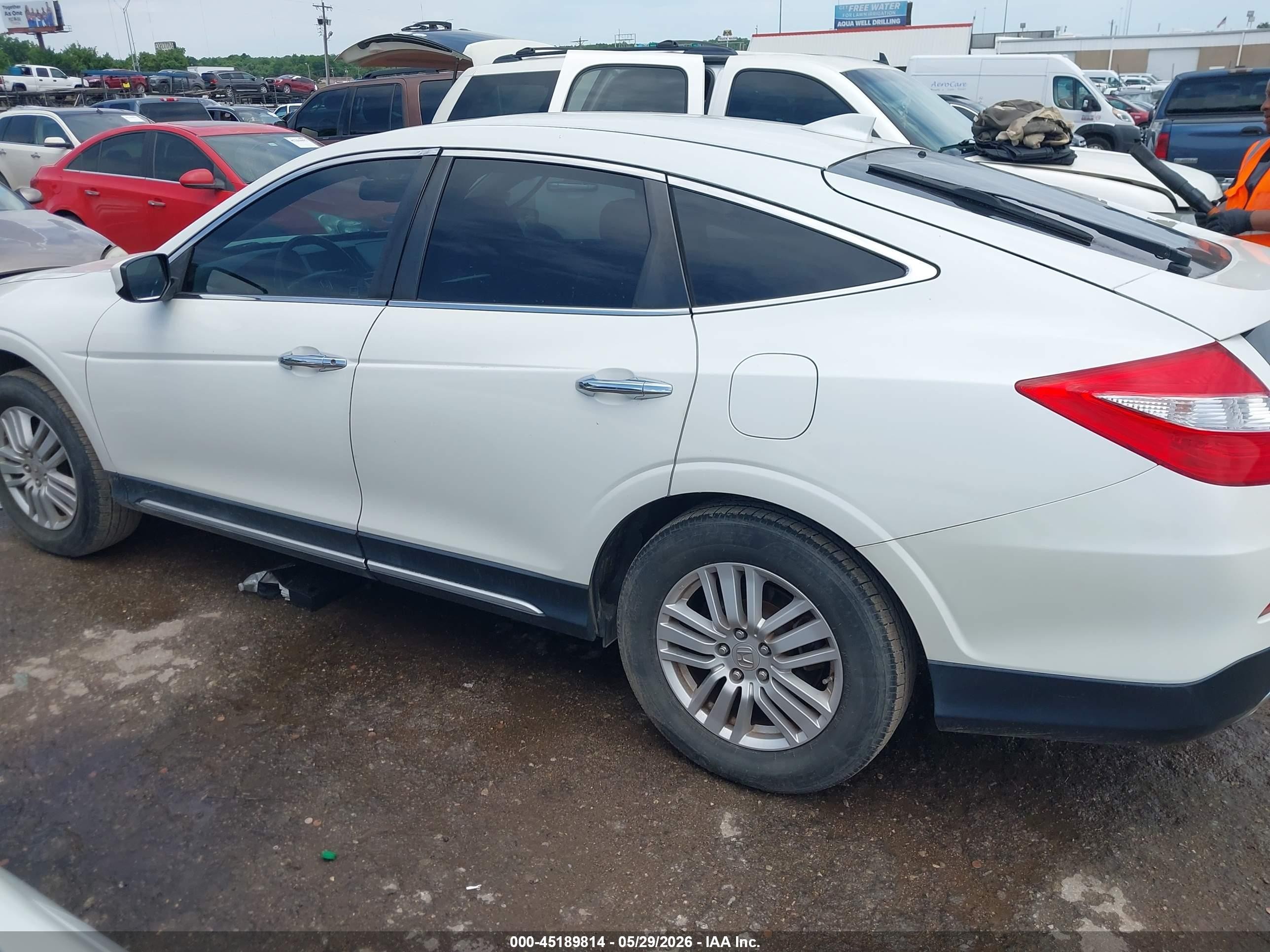 2014 Honda Crosstour Ex-l White vin: 5J6TF3H52EL001373