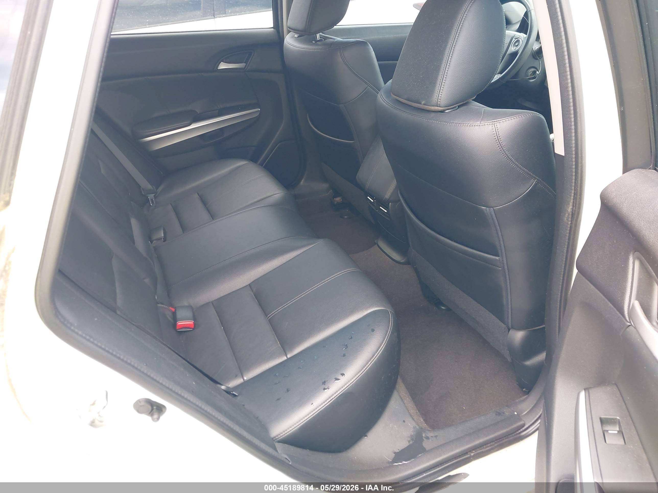 2014 Honda Crosstour Ex-l White vin: 5J6TF3H52EL001373