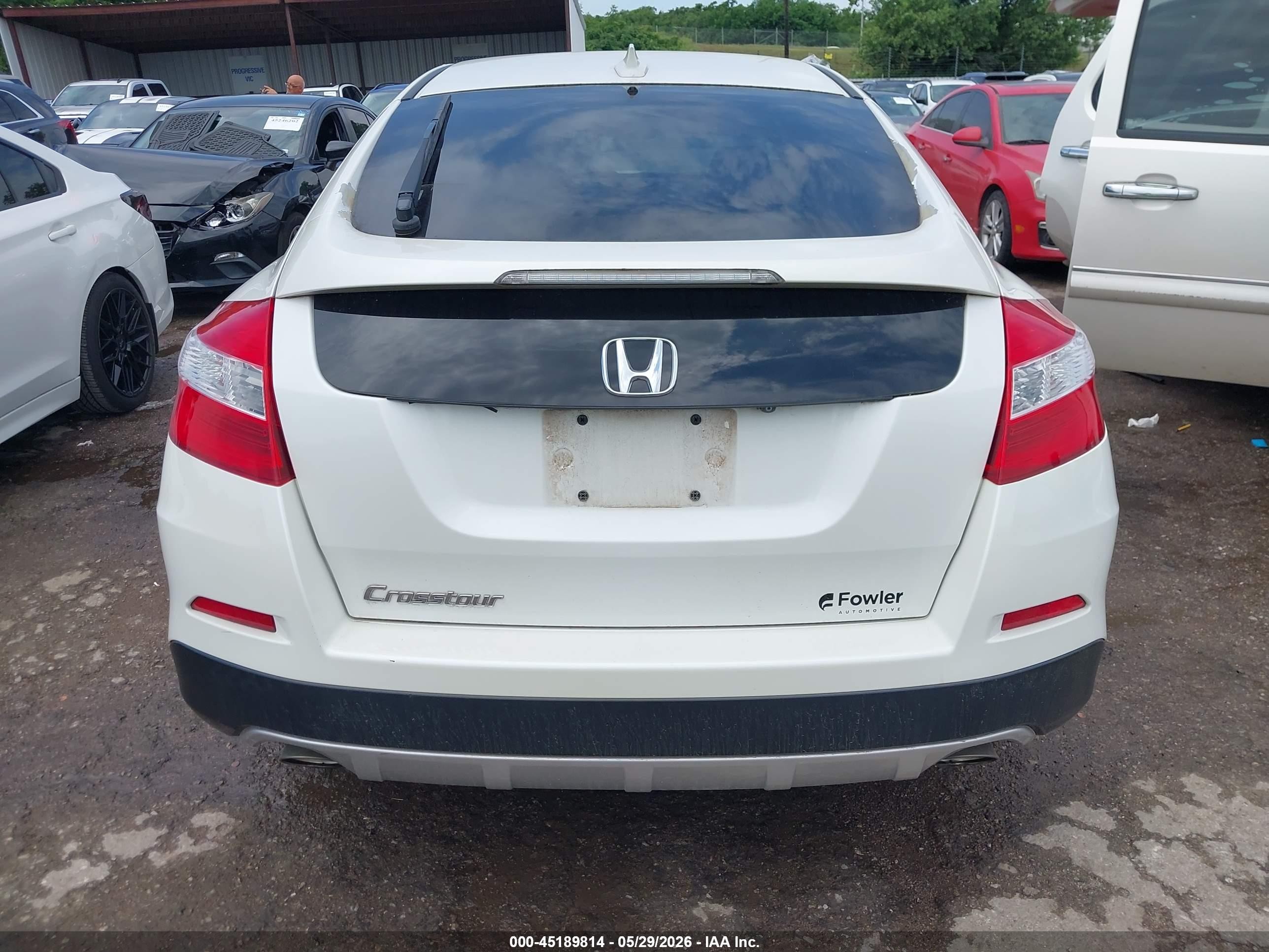 2014 Honda Crosstour Ex-l White vin: 5J6TF3H52EL001373