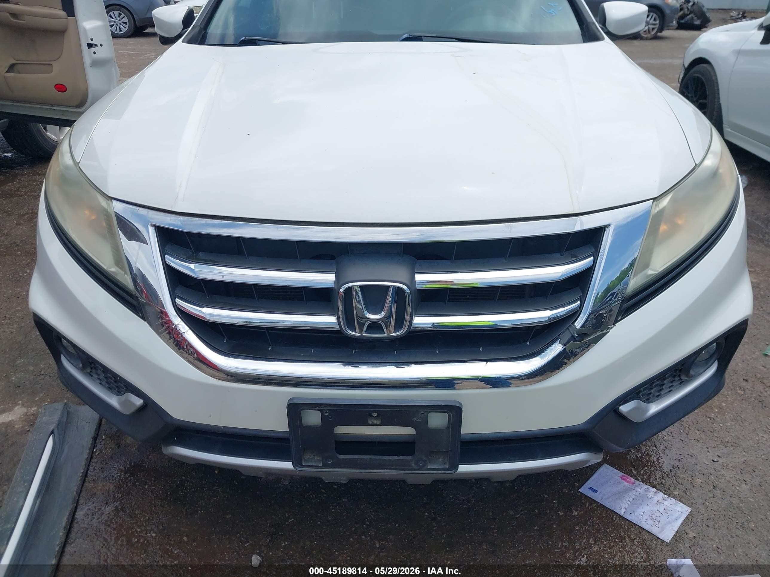 2014 Honda Crosstour Ex-l White vin: 5J6TF3H52EL001373