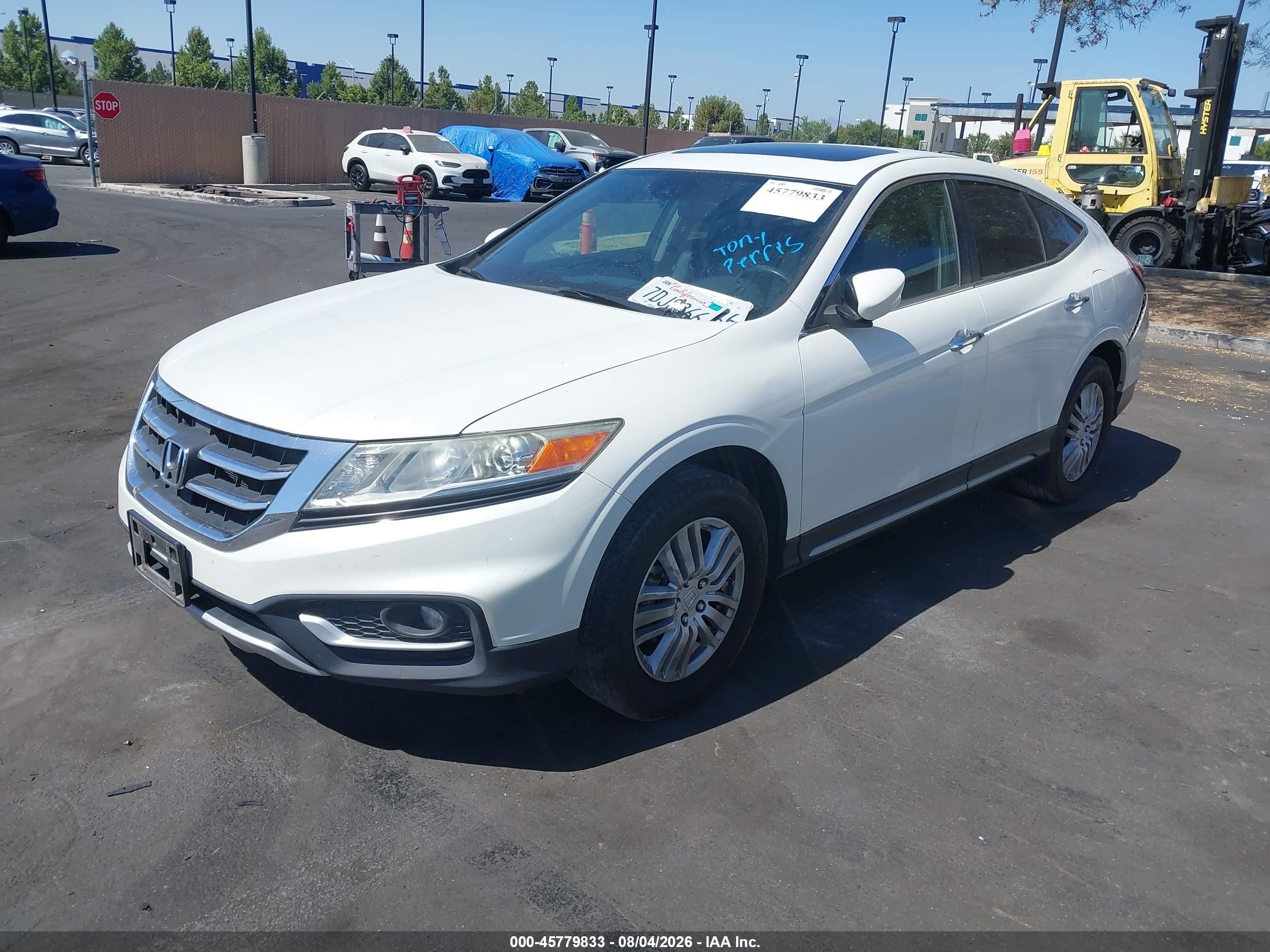 2014 Honda Crosstour Ex-l White vin: 5J6TF3H54EL000127