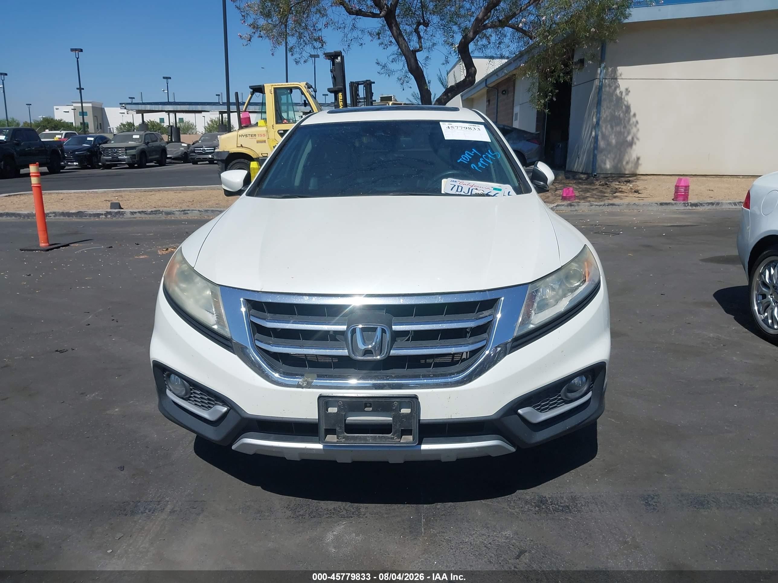 2014 Honda Crosstour Ex-l White vin: 5J6TF3H54EL000127